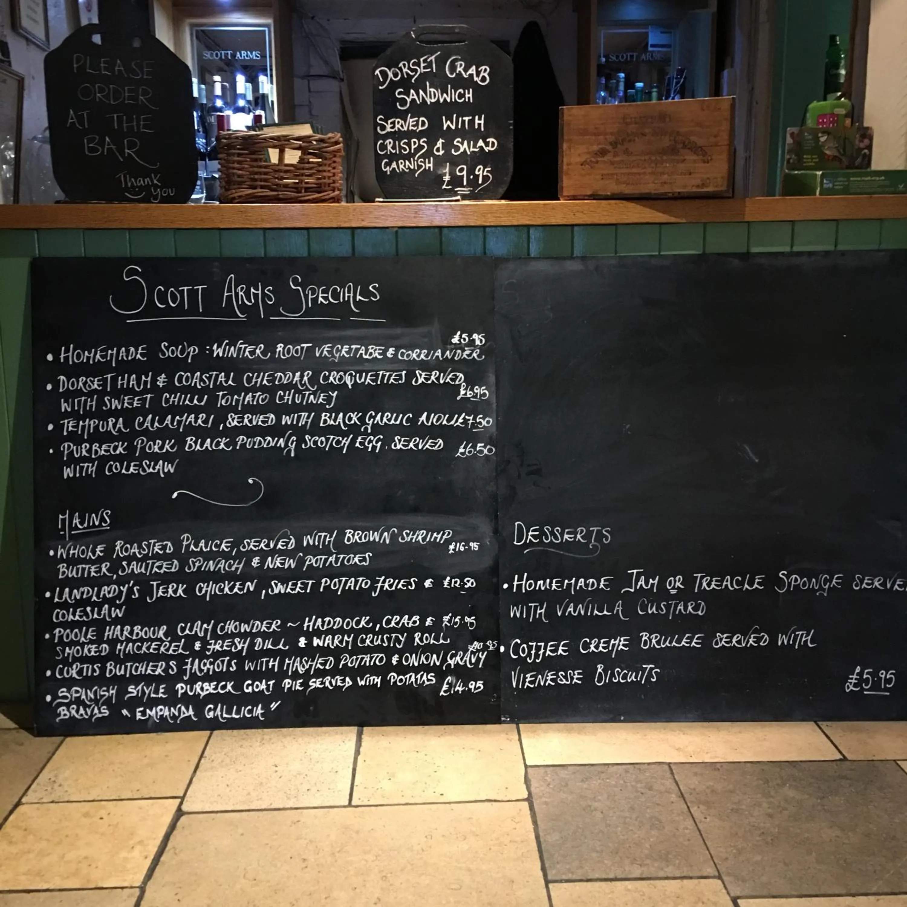 Food close-up in The Scott Arms