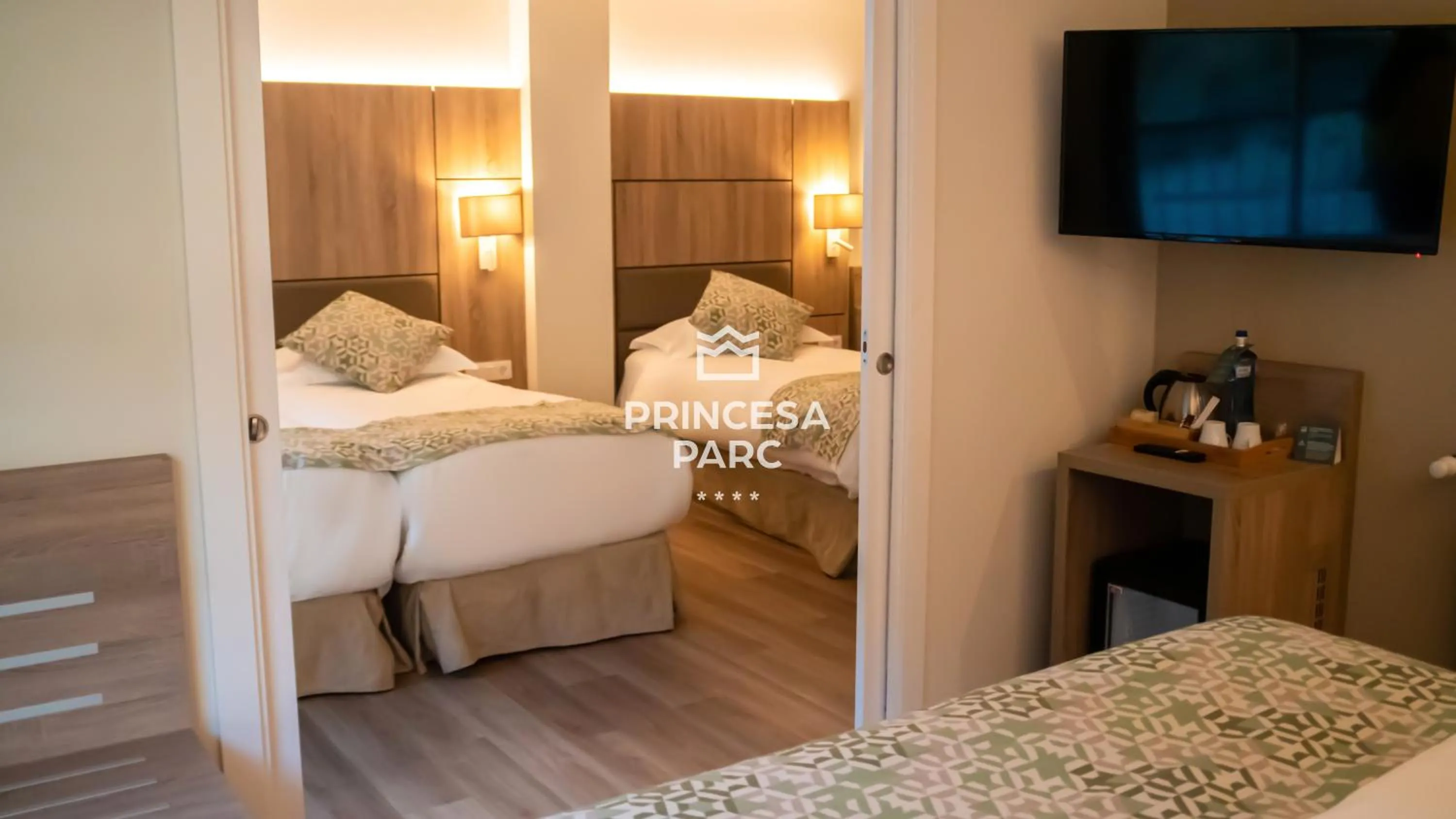 Bed in Hotel Princesa Parc