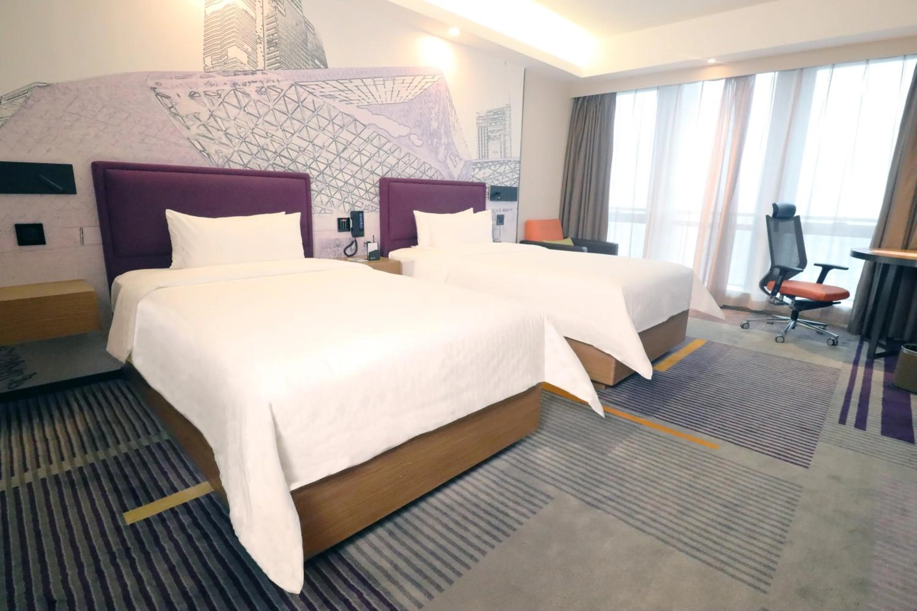 Bed in Hampton by Hilton Guangzhou Zhujiang New Town - Free Shuttle Bus to Canton Fair