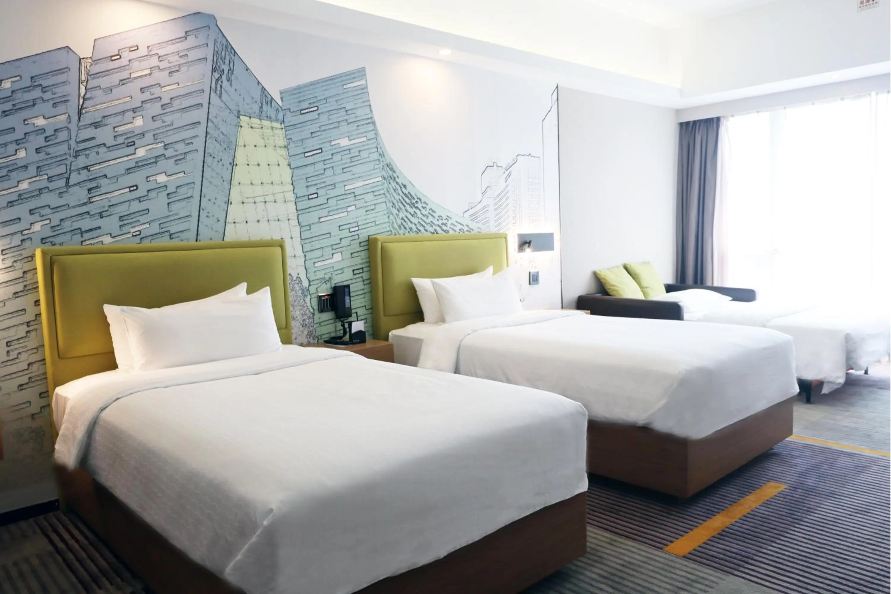 Bed in Hampton by Hilton Guangzhou Zhujiang New Town - Free Shuttle Bus to Canton Fair