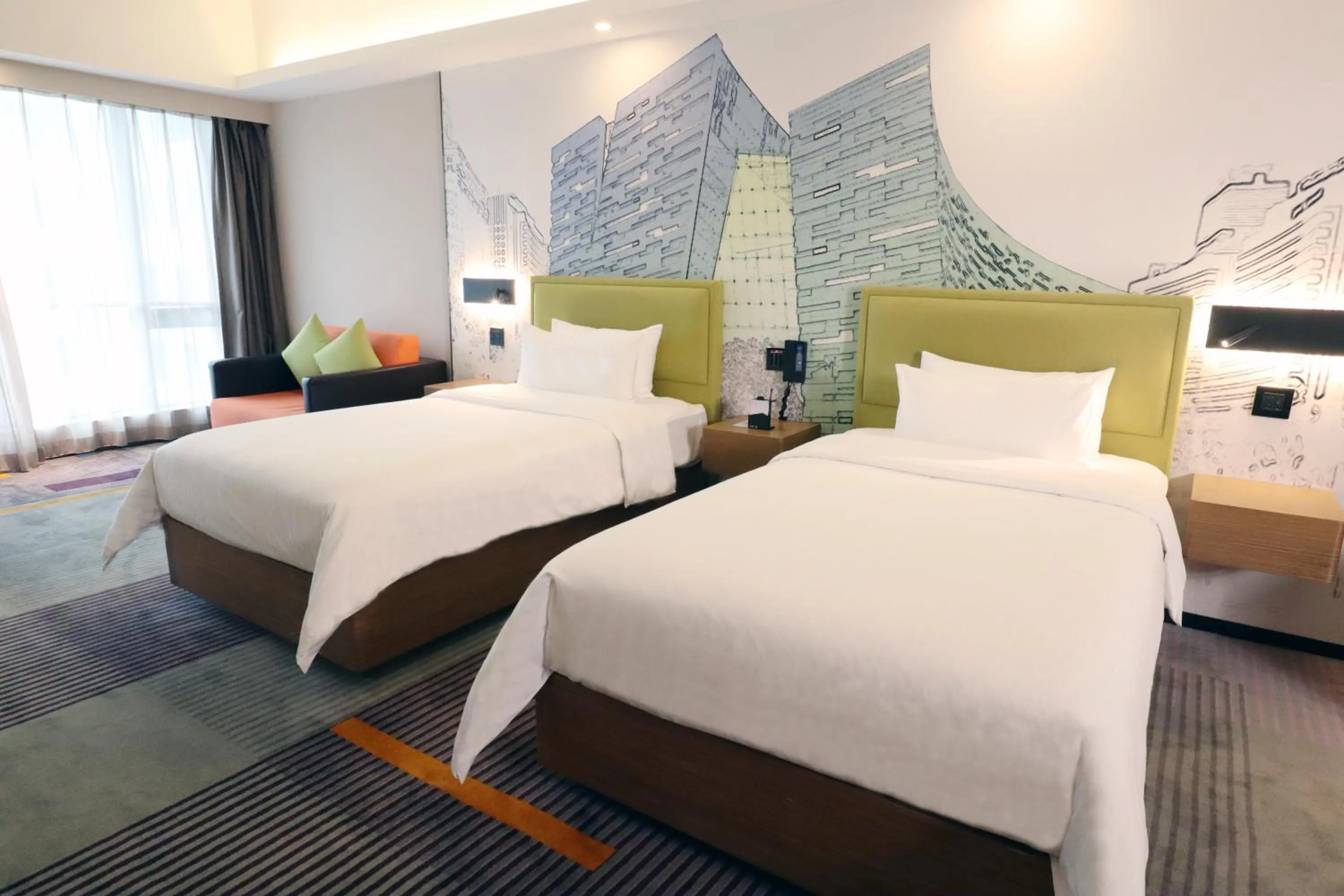 Bed in Hampton by Hilton Guangzhou Zhujiang New Town - Free Shuttle Bus to Canton Fair