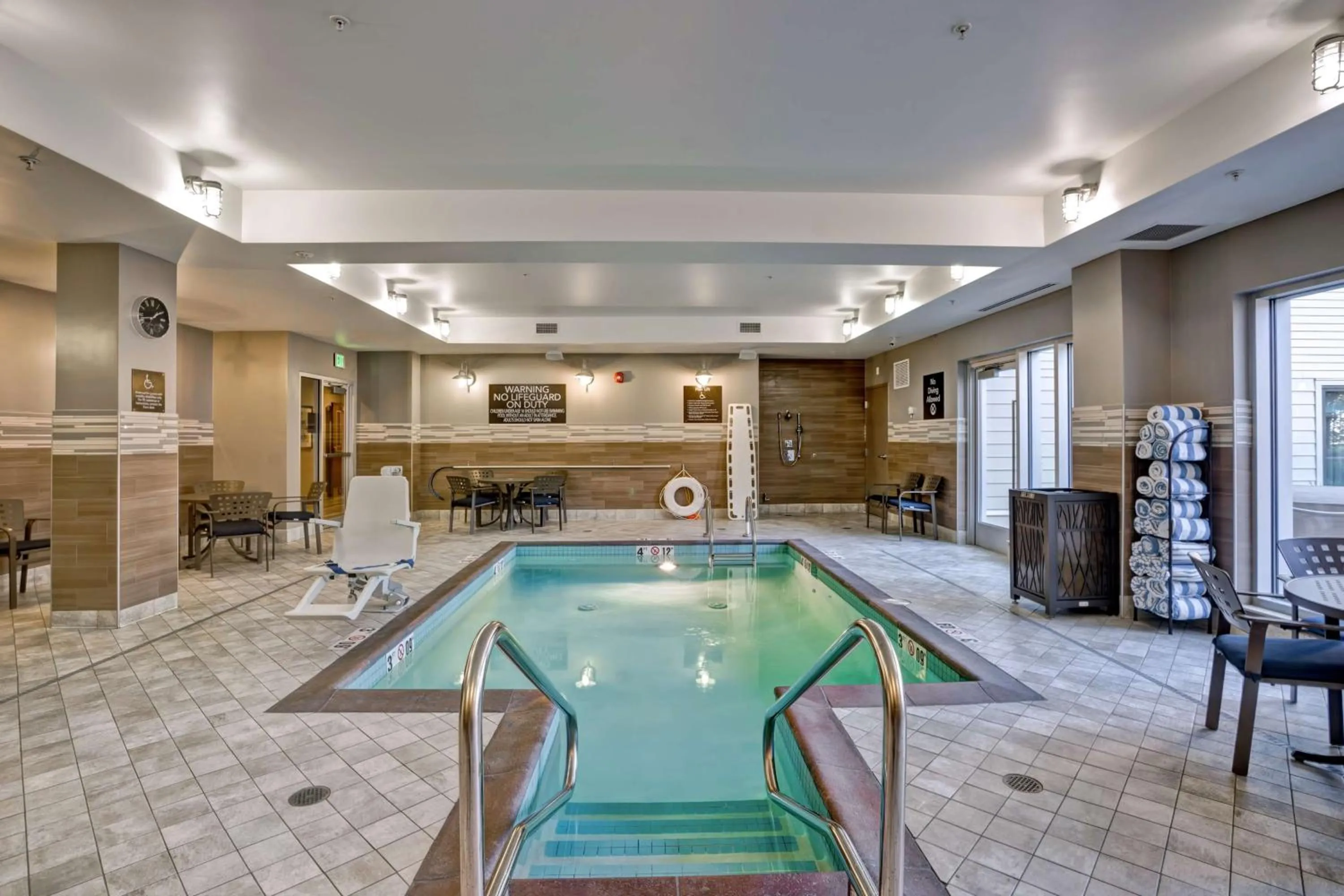 Pool view in Homewood Suites by Hilton Boston Brookline-Longwood Medical