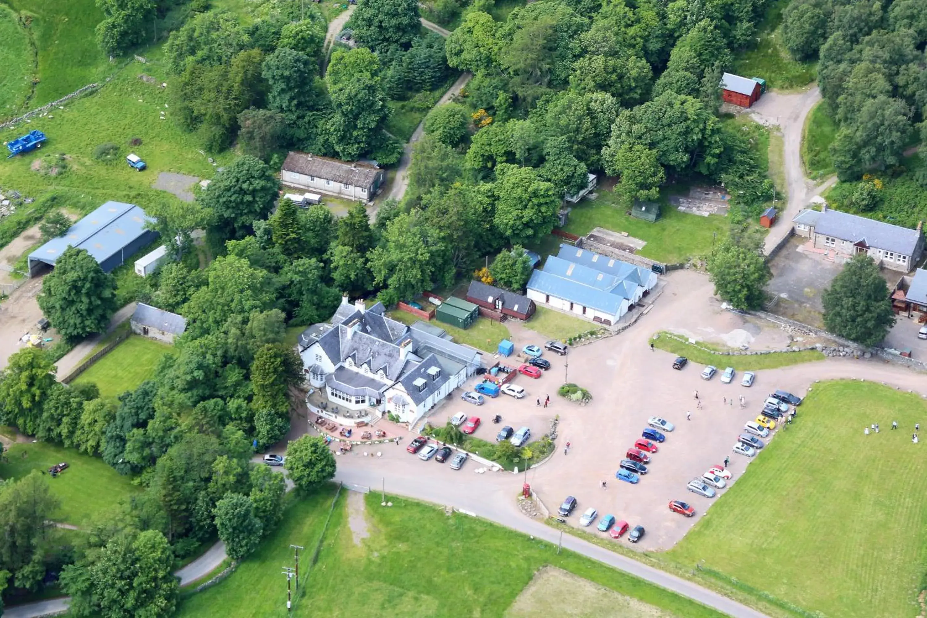 Bird's eye view in Glen Clova Hotel & Luxury Lodges Bird's eye view in Glen Clova Hotel & Luxury Lodges