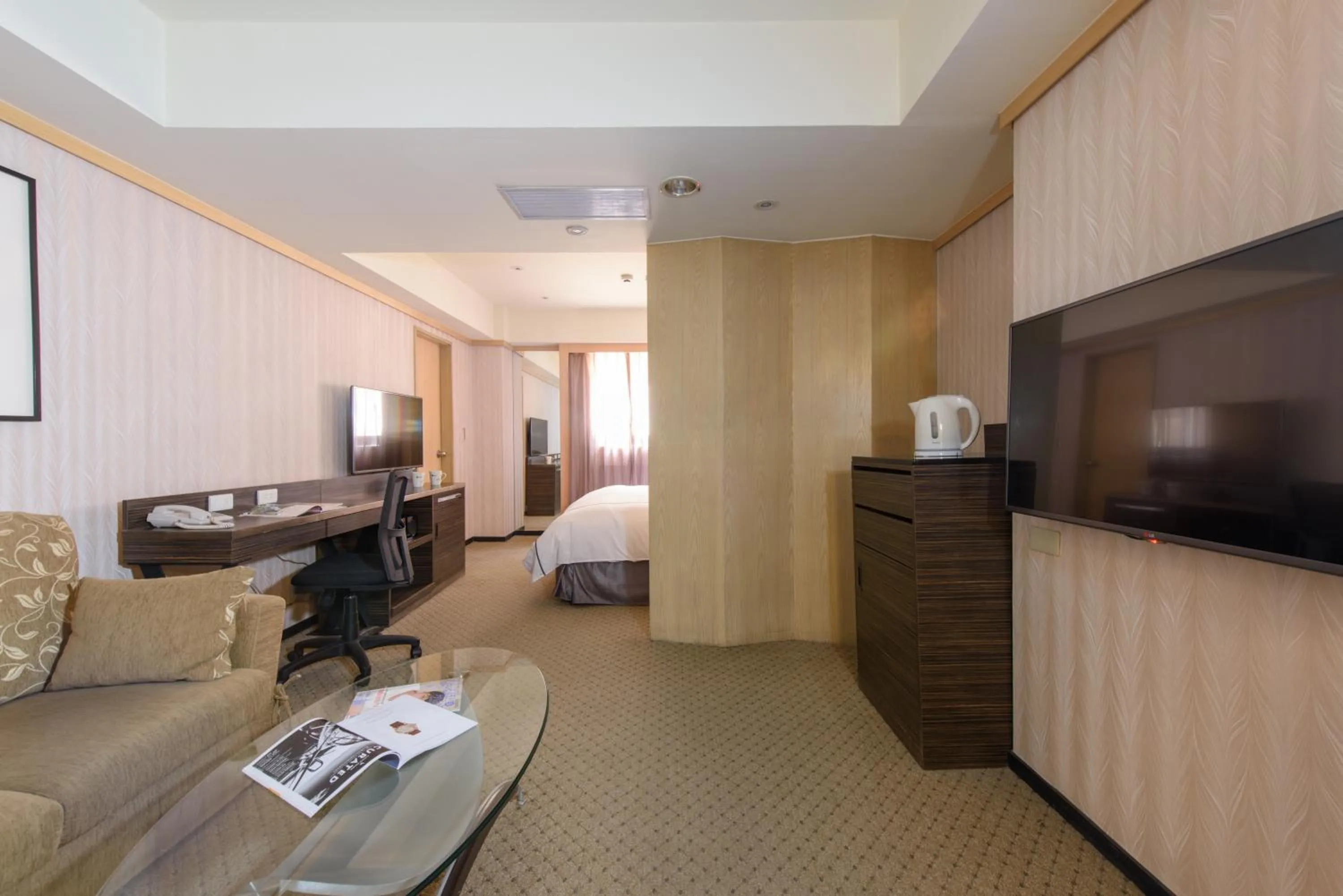 Bed in K Hotel Taipei