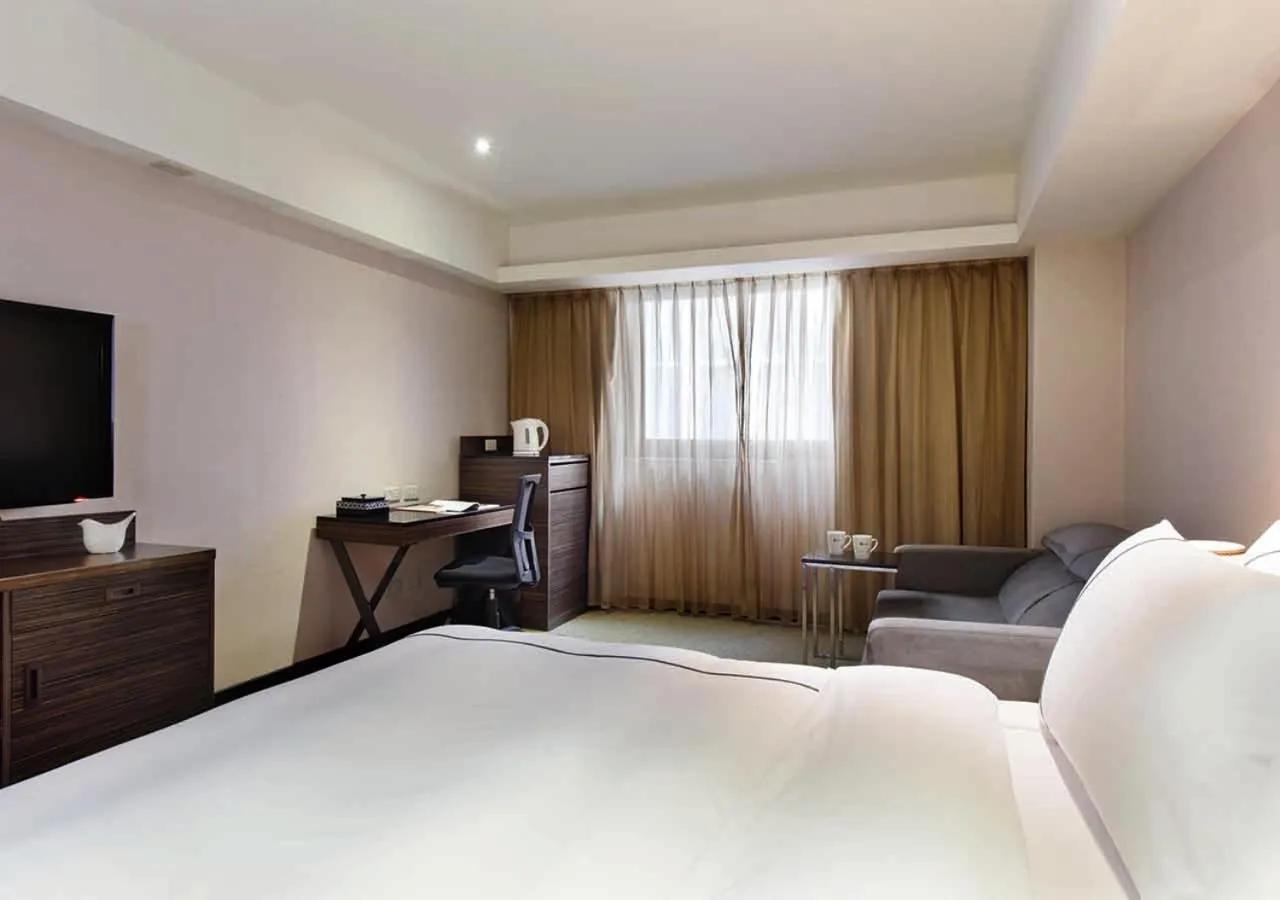 Bed in K Hotel Taipei