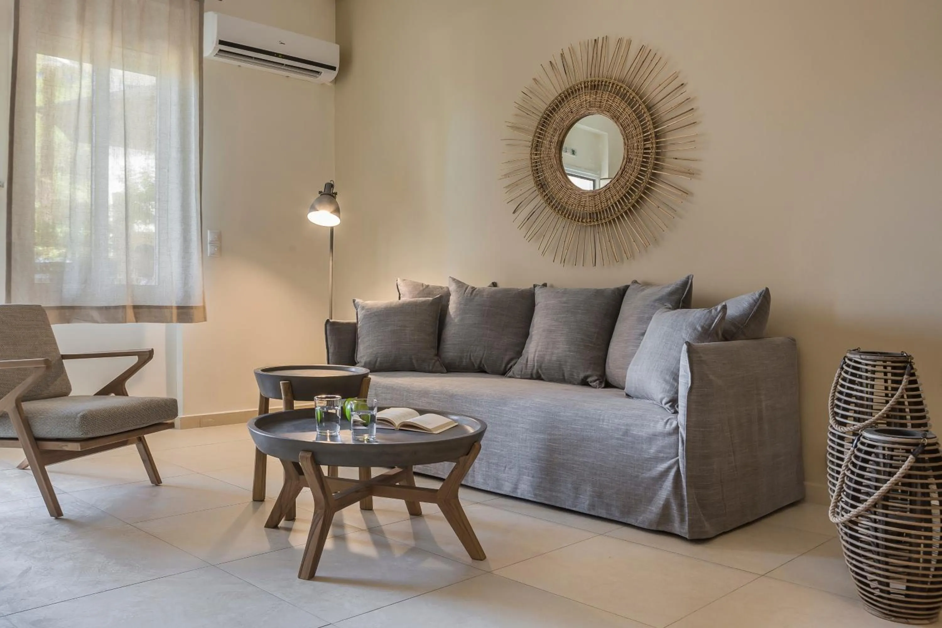 Living room in Meliti Waterfront Suites