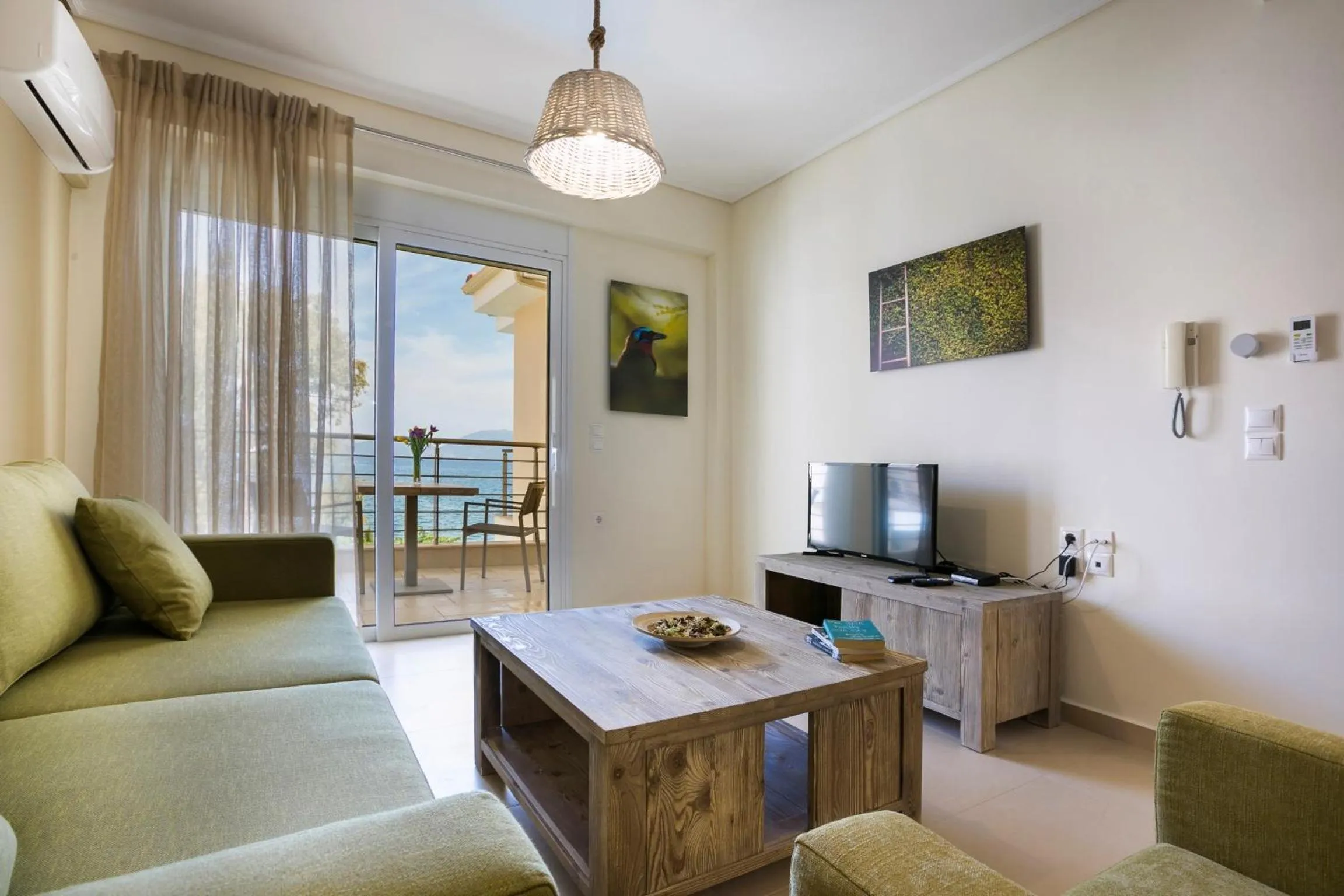 Living room in Meliti Waterfront Suites