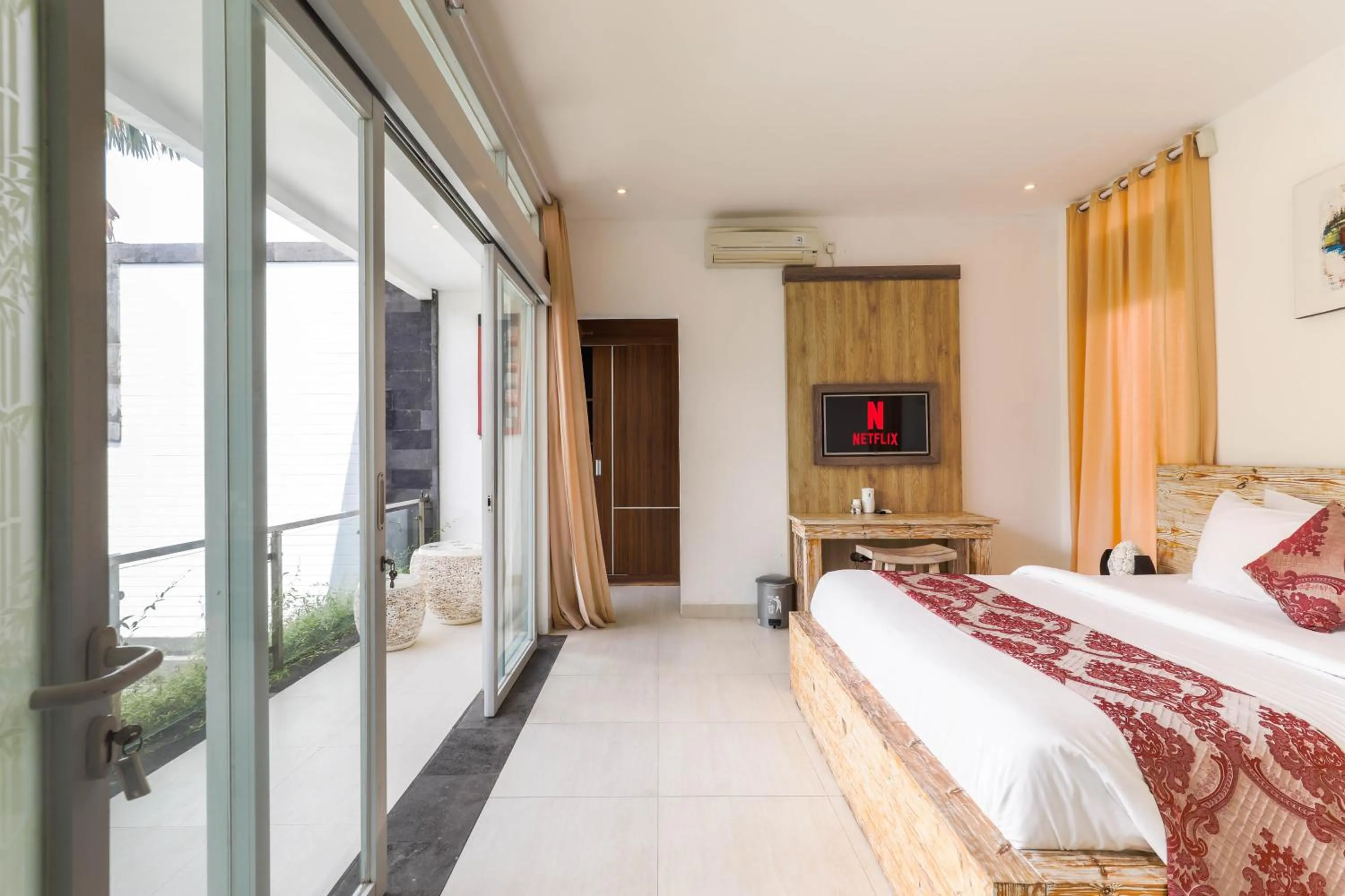 View (from property/room), Bed in Puri Bagus Villa by Great Bali Villas