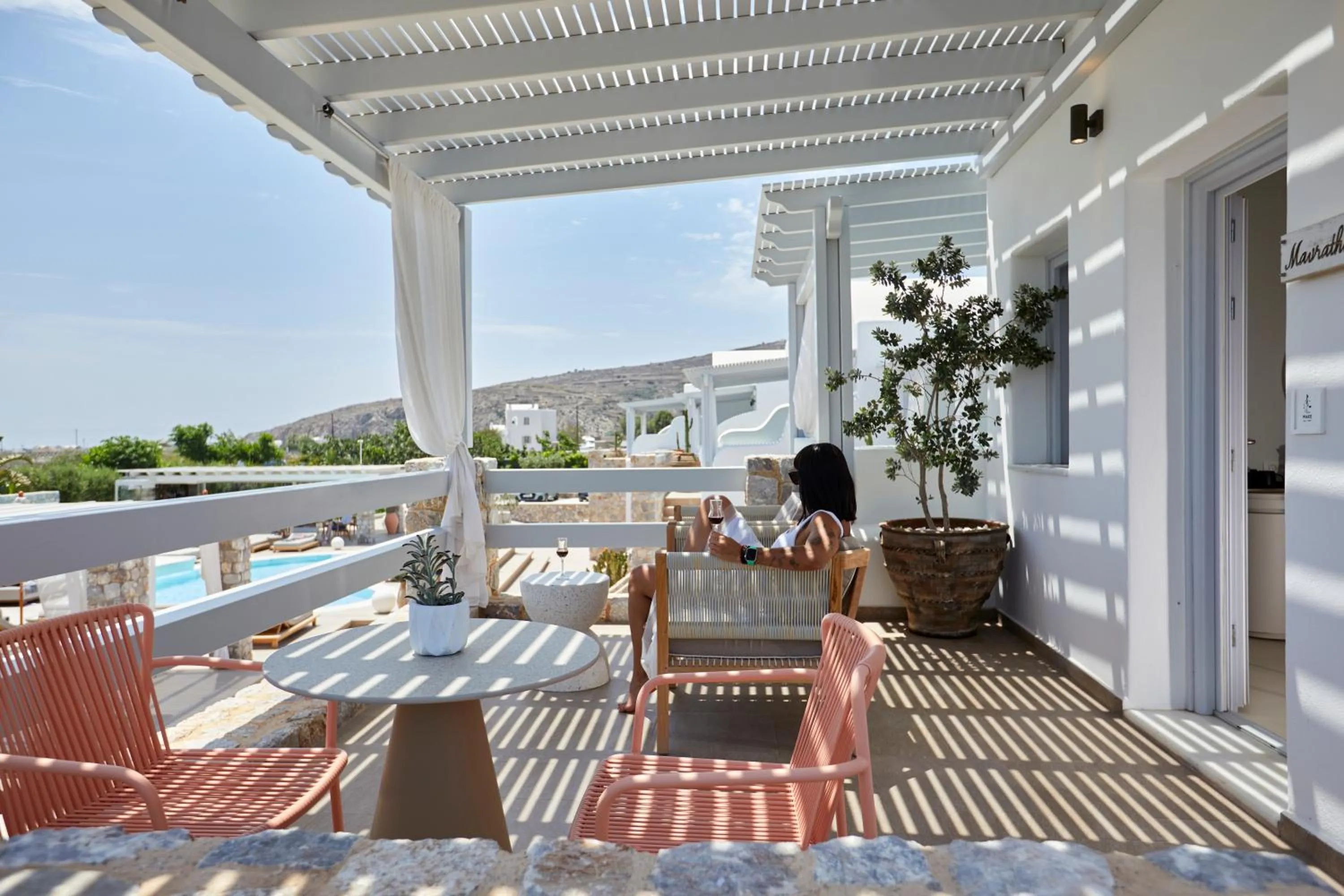 Patio in Orabel Suites Santorini (Adults Only)