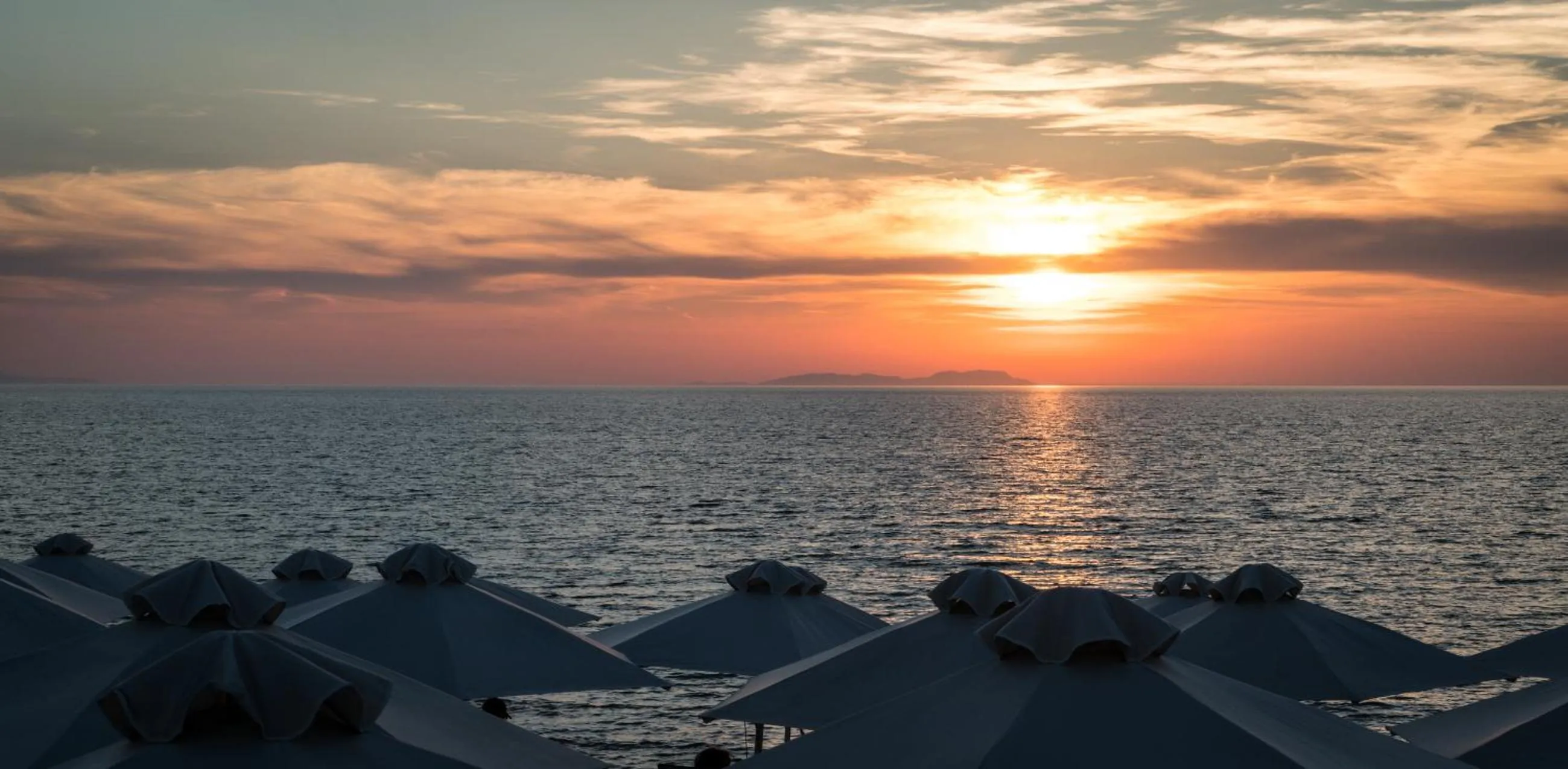 Sunset in Acharavi Beach Hotel