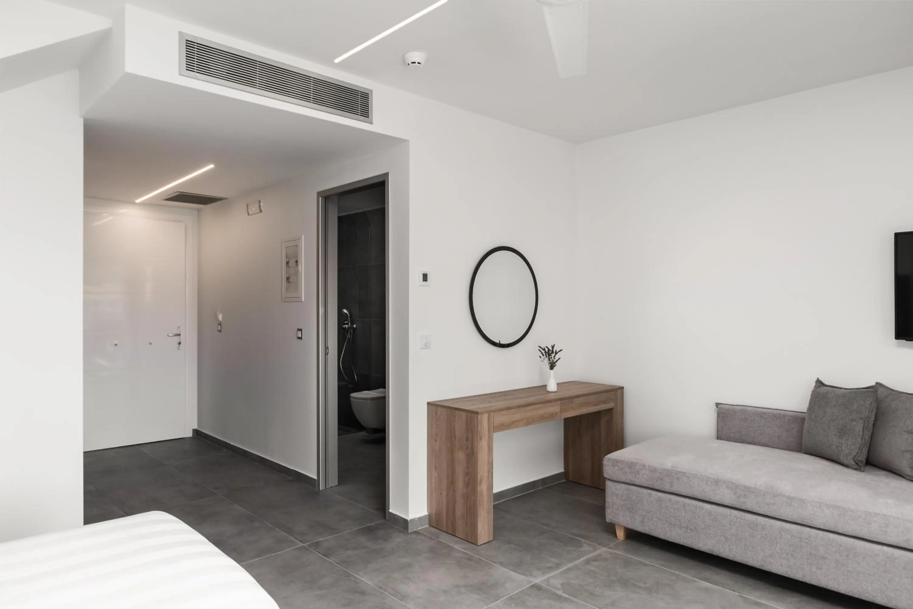 Seating area, Bed in Acharavi Beach Hotel