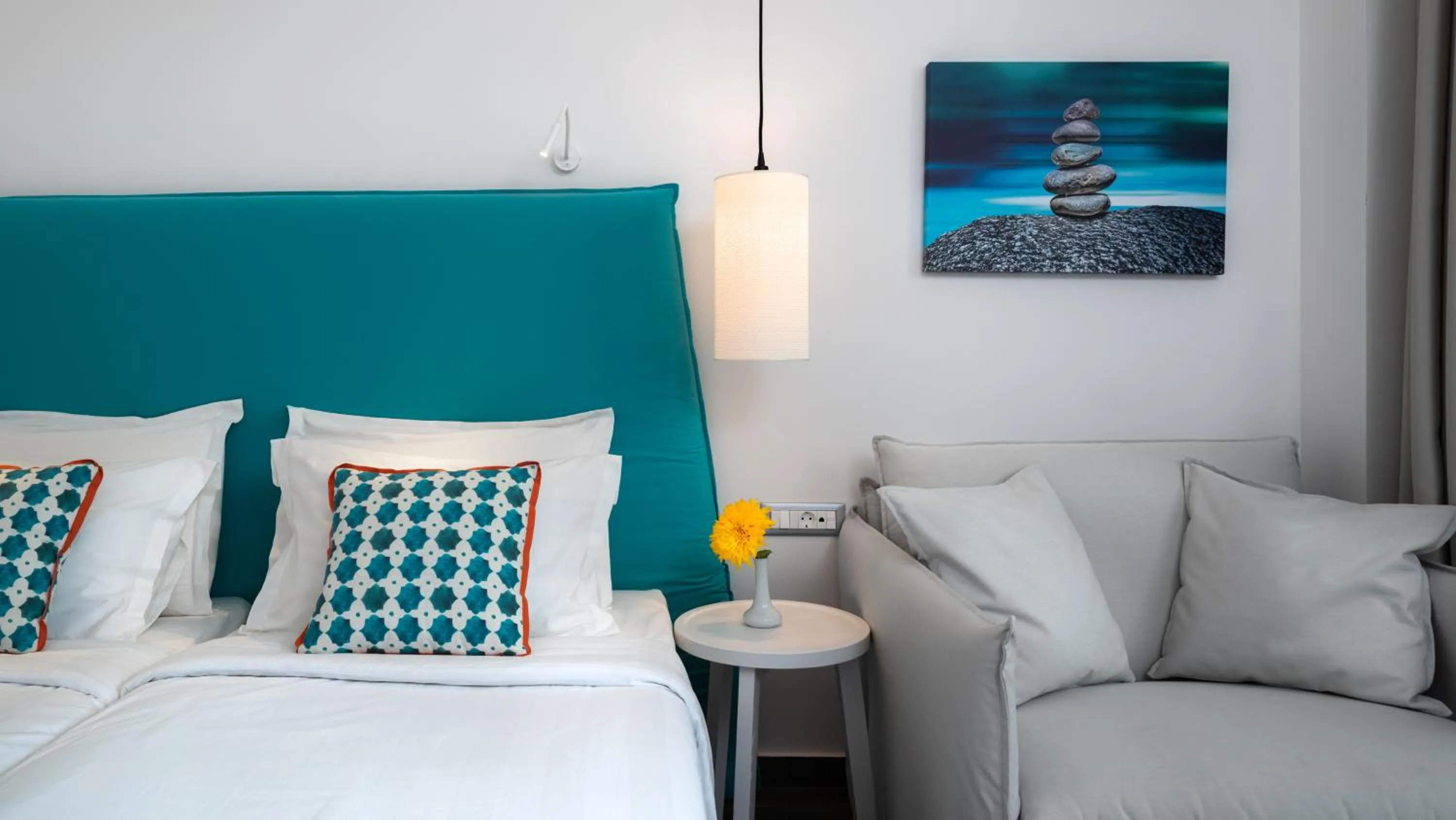 Bed in Acharavi Beach Hotel