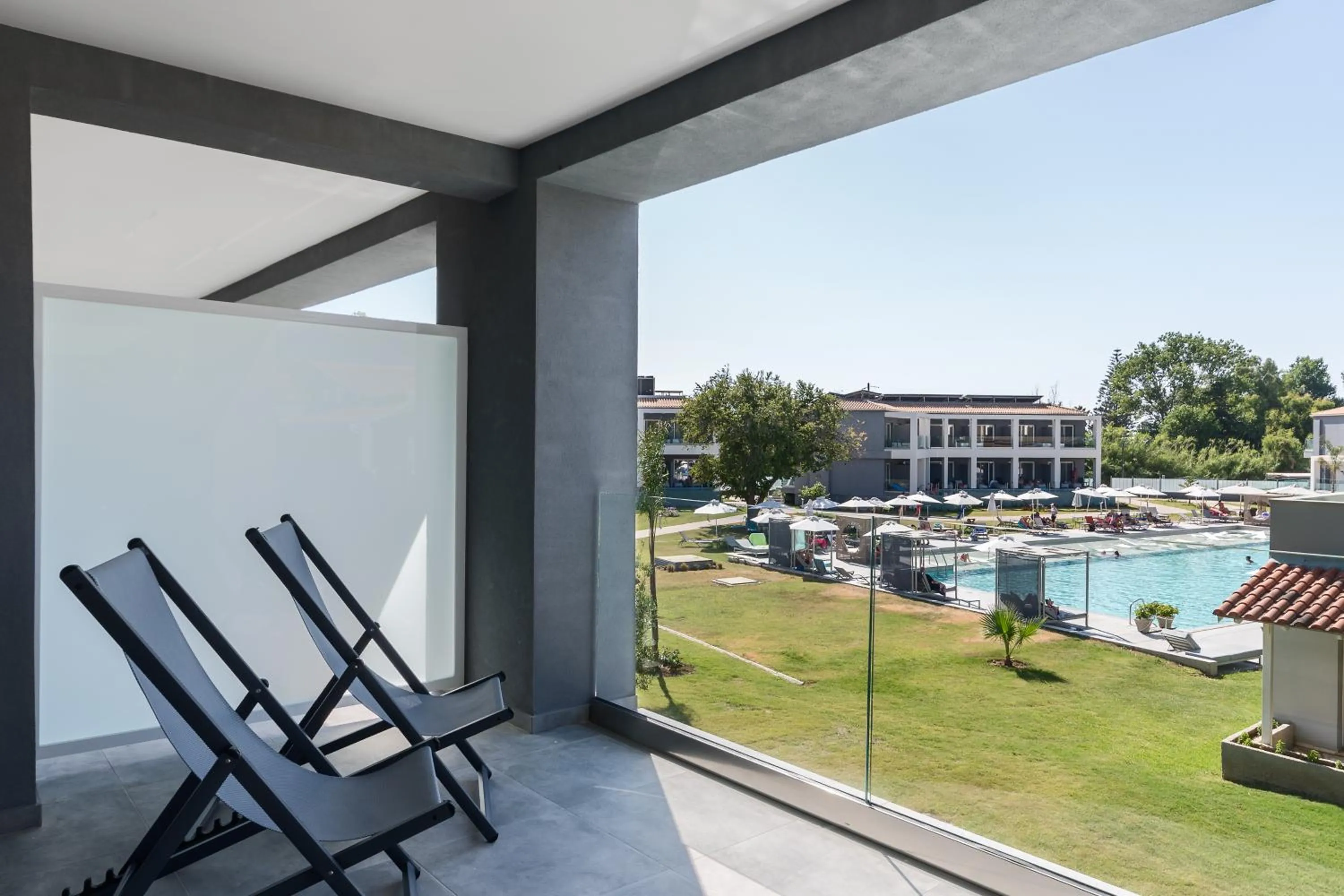 Balcony/Terrace in Acharavi Beach Hotel