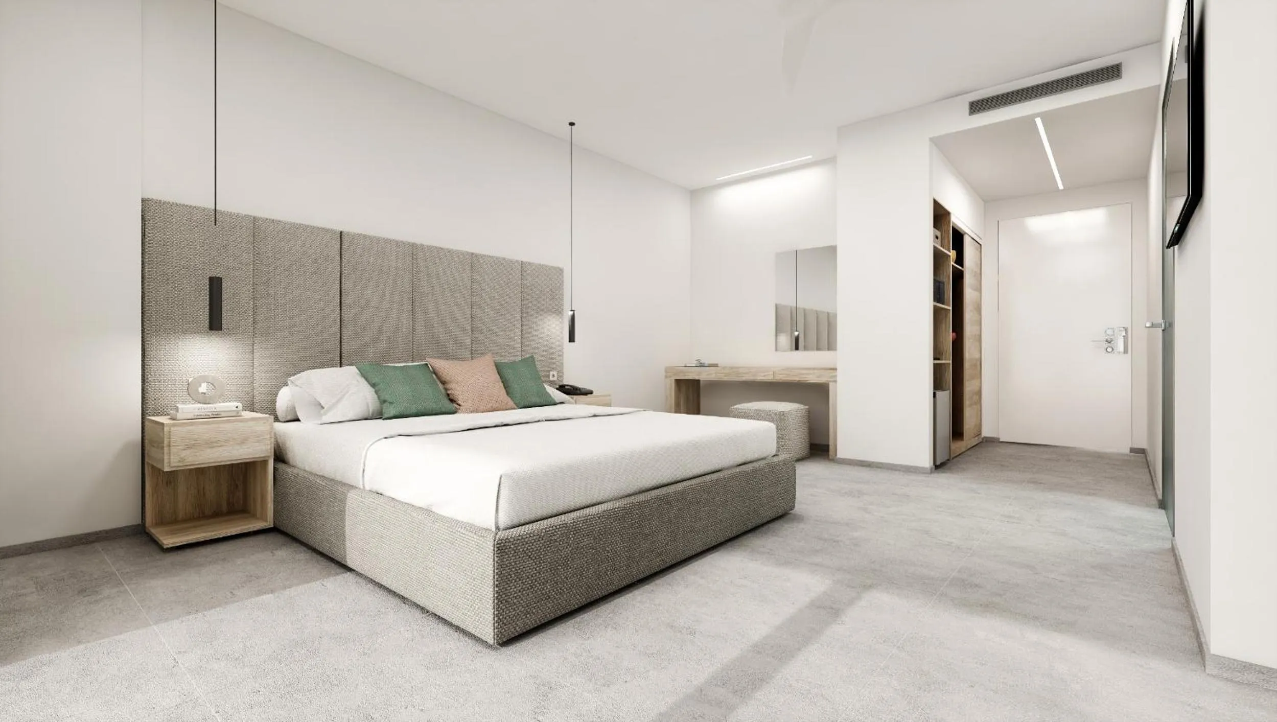 Photo of the whole room, Bed in Acharavi Beach Hotel