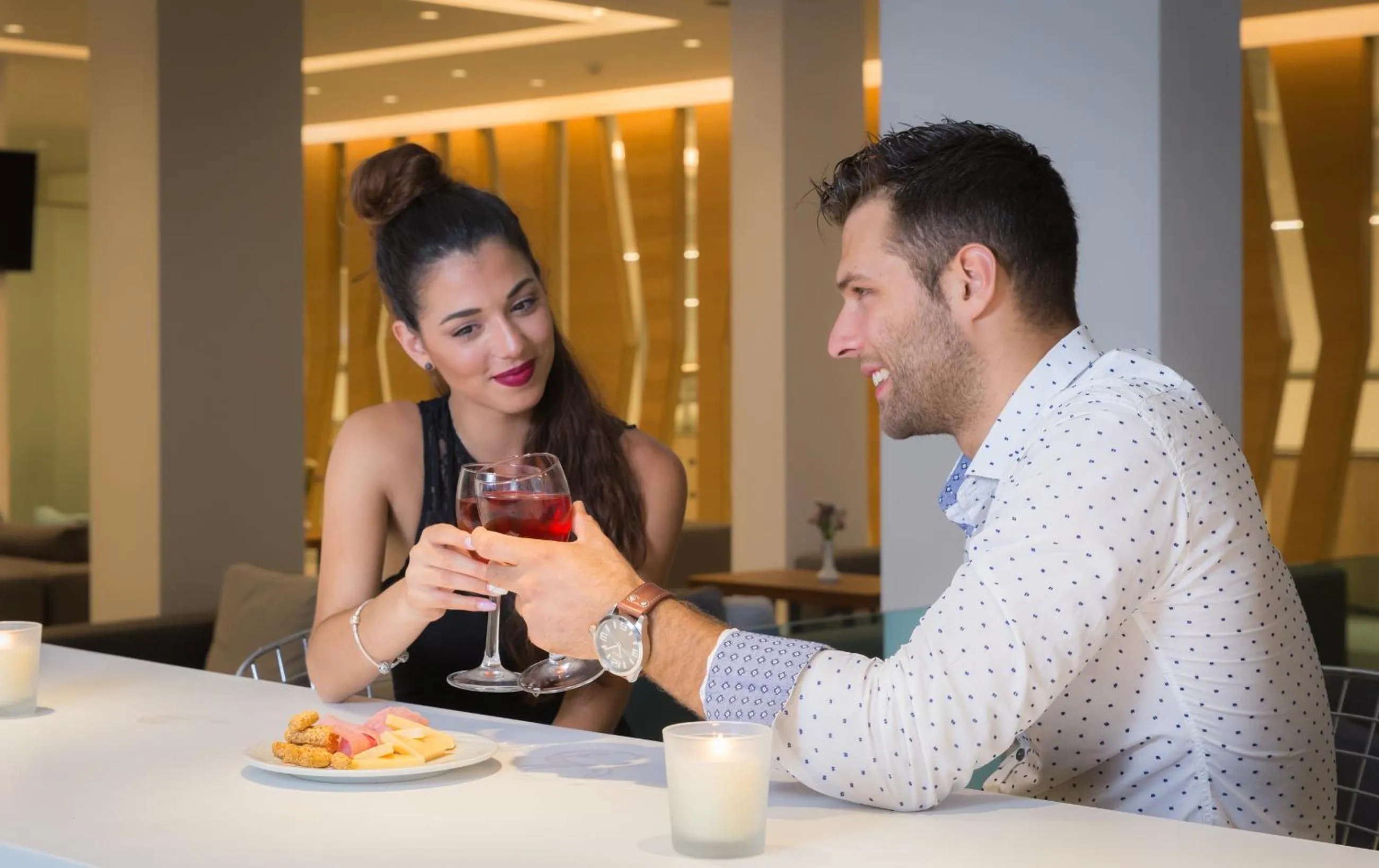 Lounge or bar in Acharavi Beach Hotel