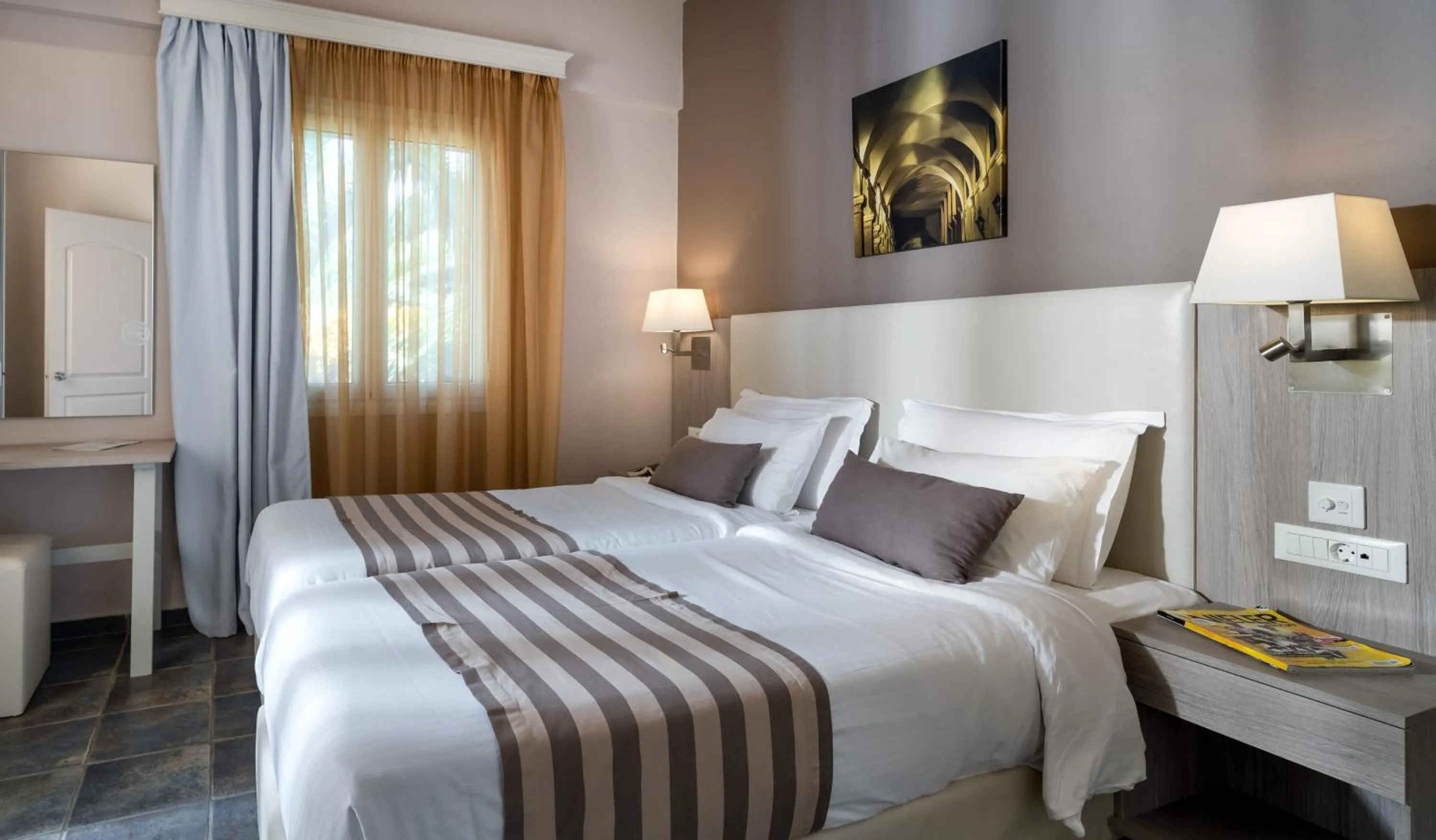 Bedroom, Bed in Acharavi Beach Hotel