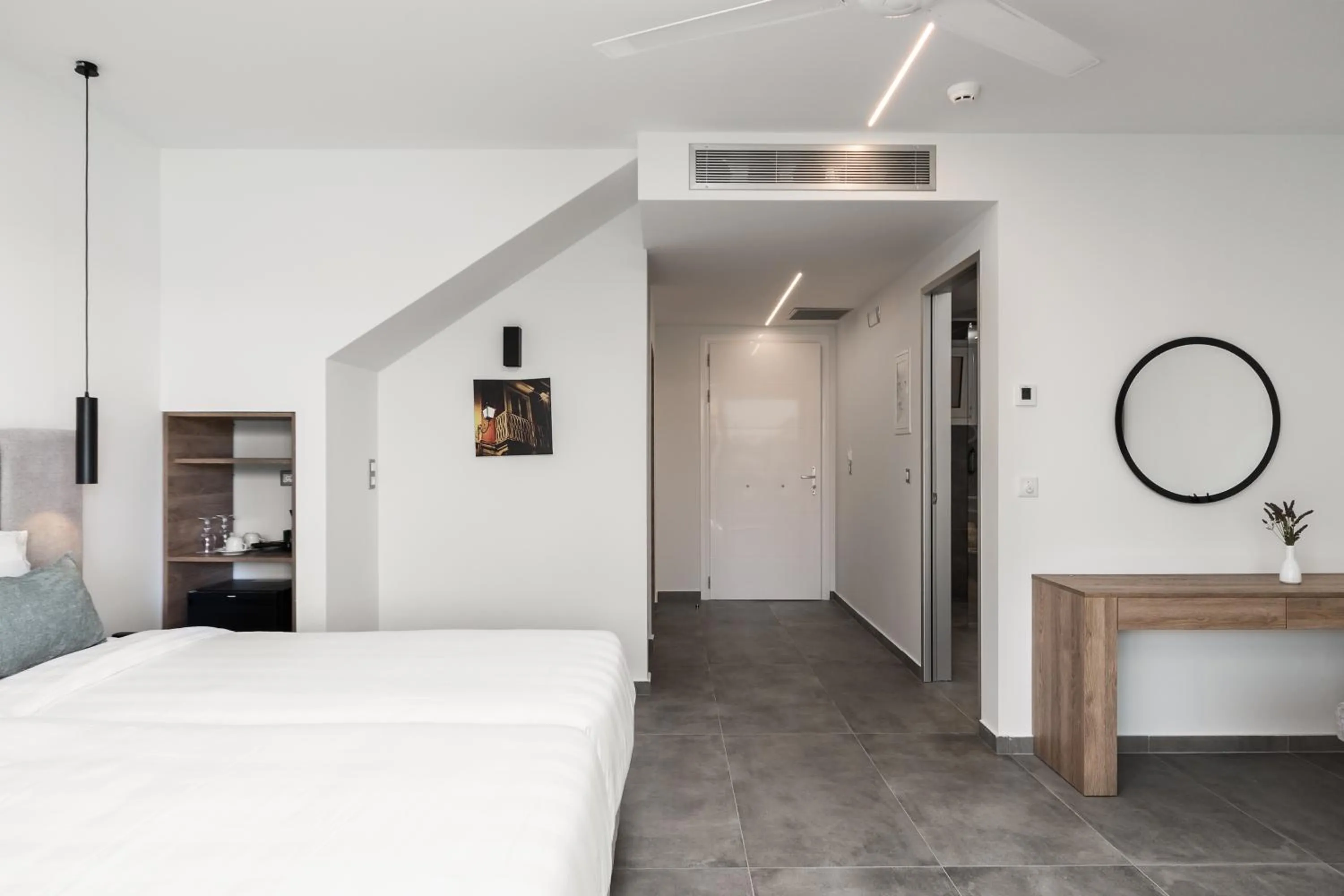 Bedroom, Bed in Acharavi Beach Hotel