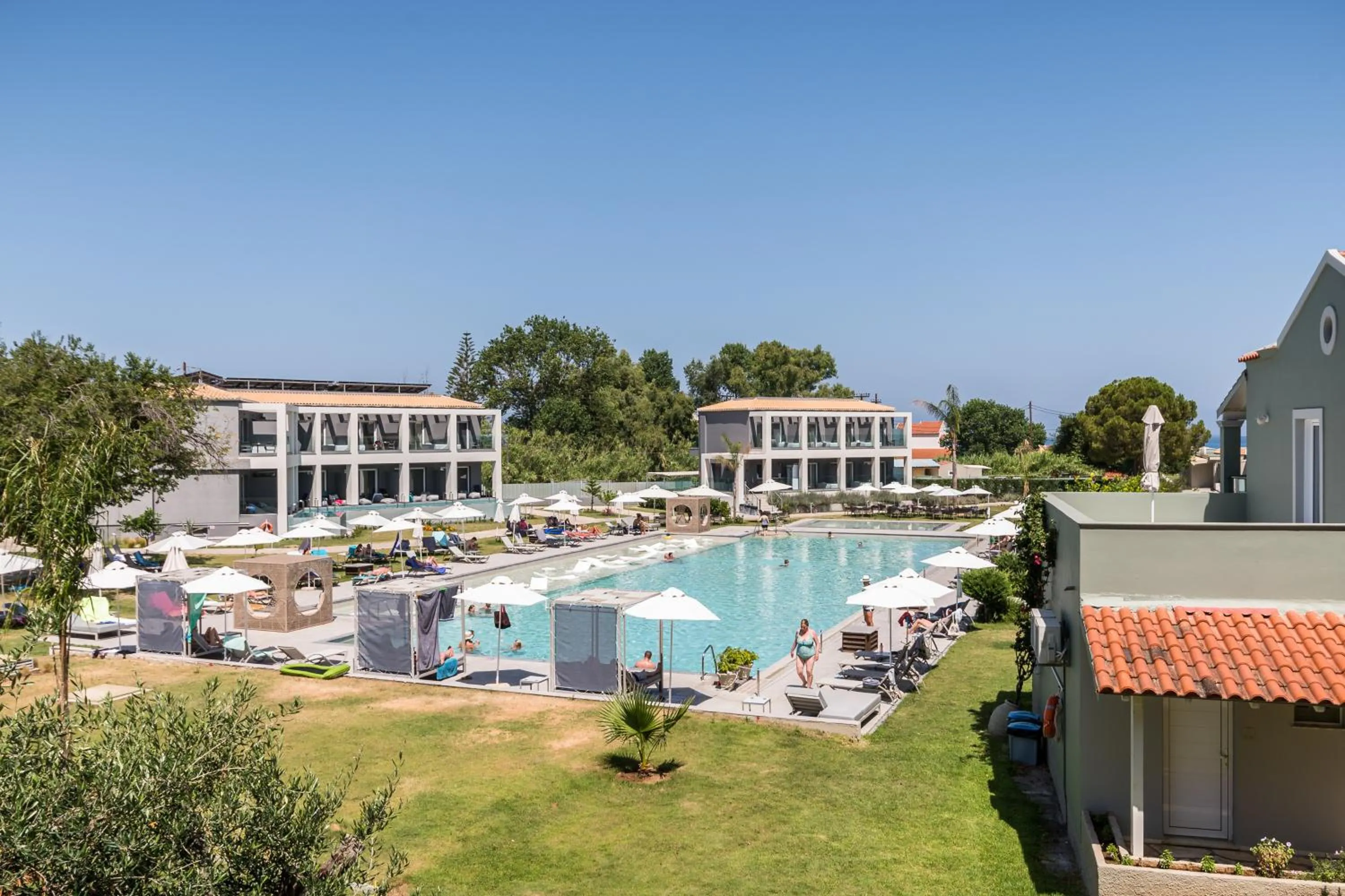 Pool view in Acharavi Beach Hotel