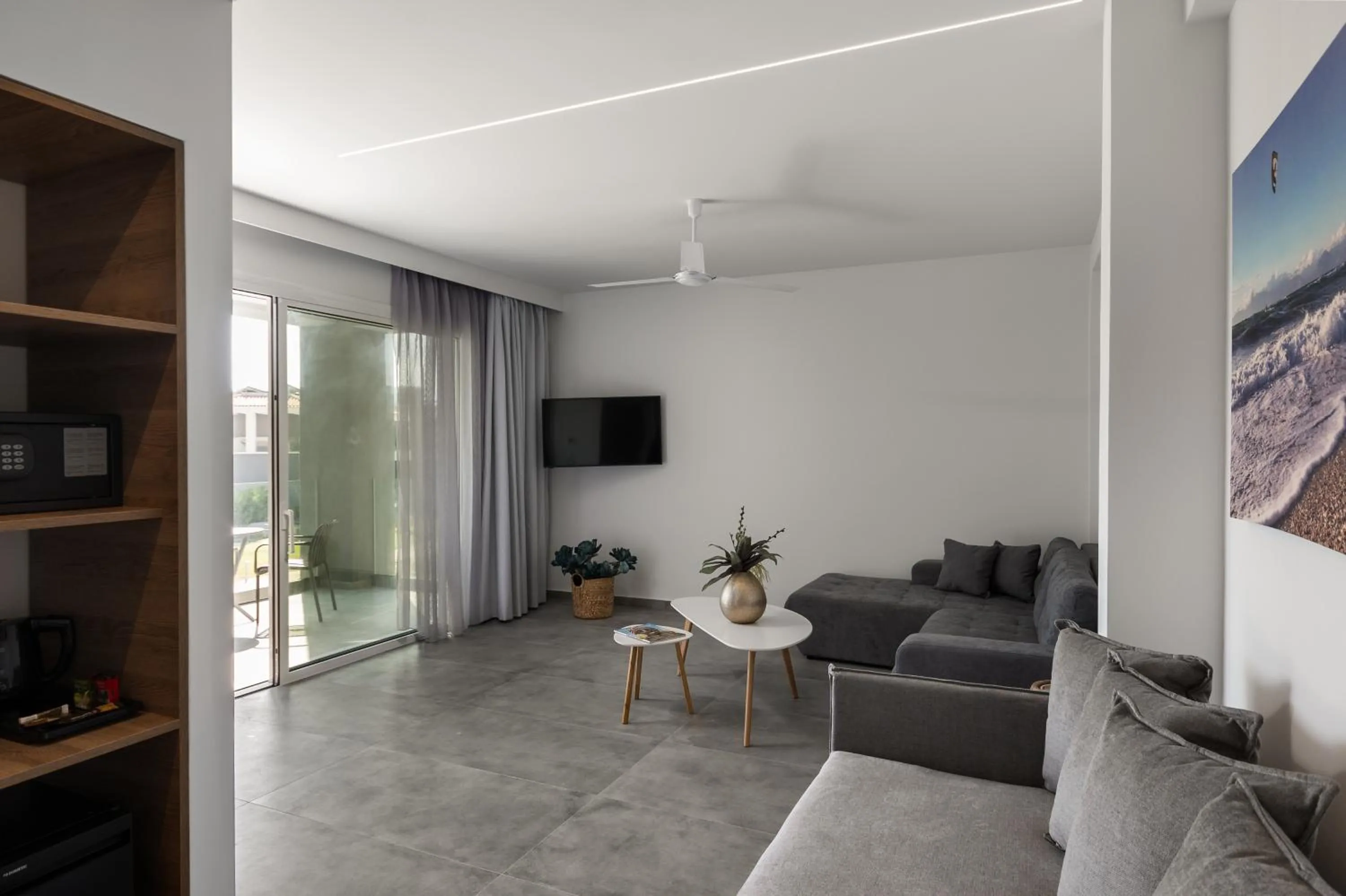 Seating area in Acharavi Beach Hotel