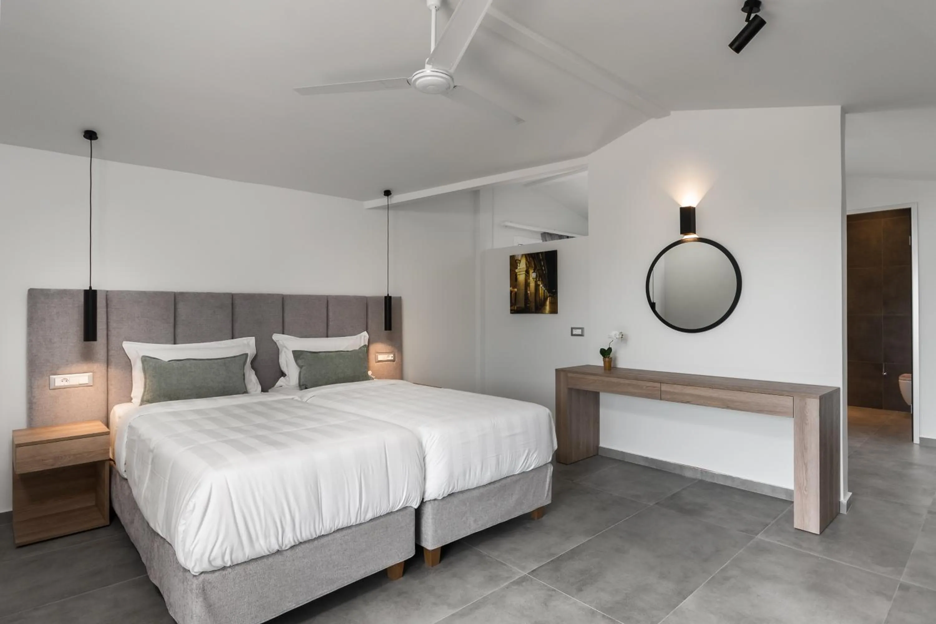 Bedroom, Bed in Acharavi Beach Hotel