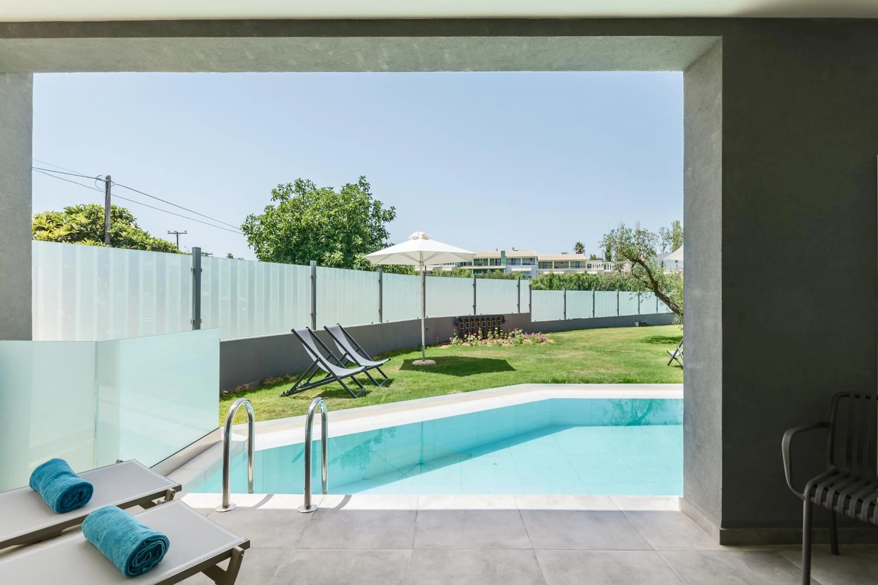 Pool view in Acharavi Beach Hotel