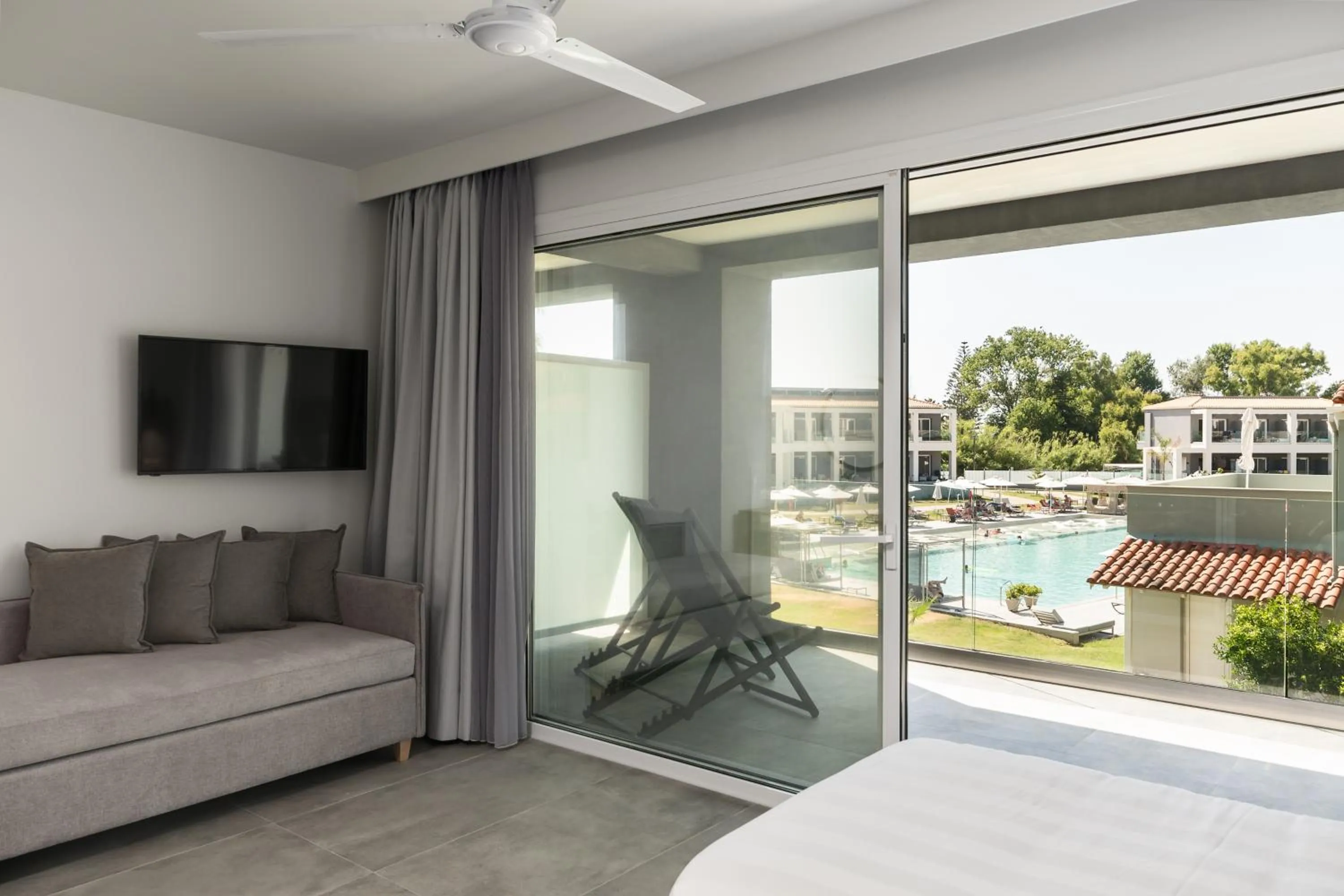 Balcony/Terrace in Acharavi Beach Hotel