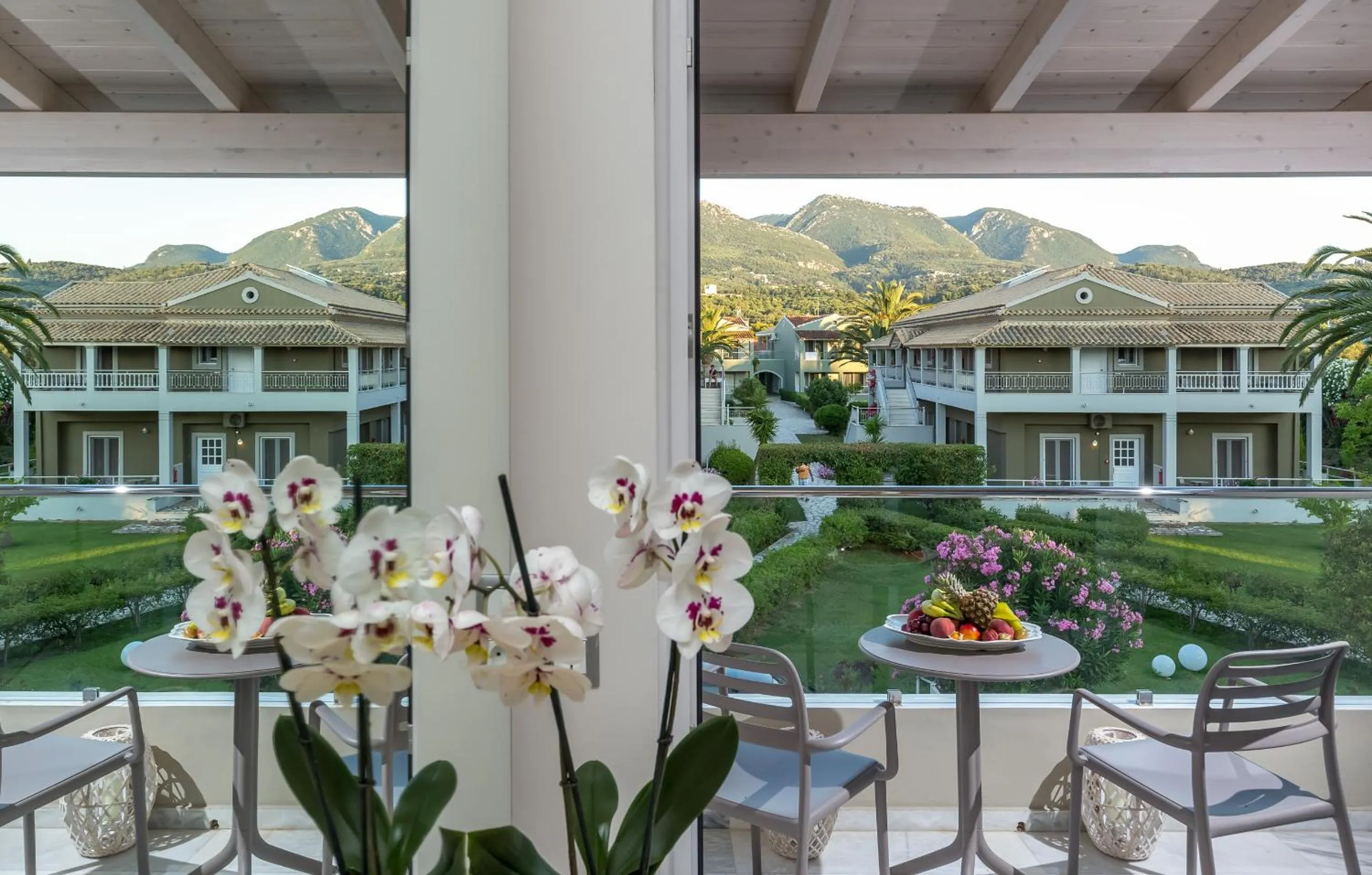 Garden view in Acharavi Beach Hotel