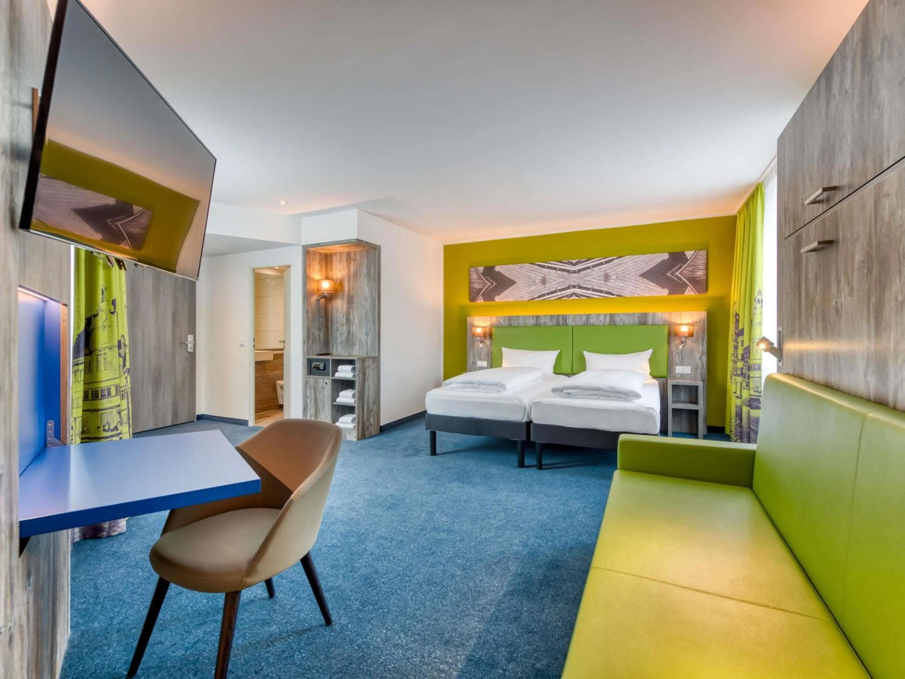 Bedroom, Bed in ibis Styles Tuebingen