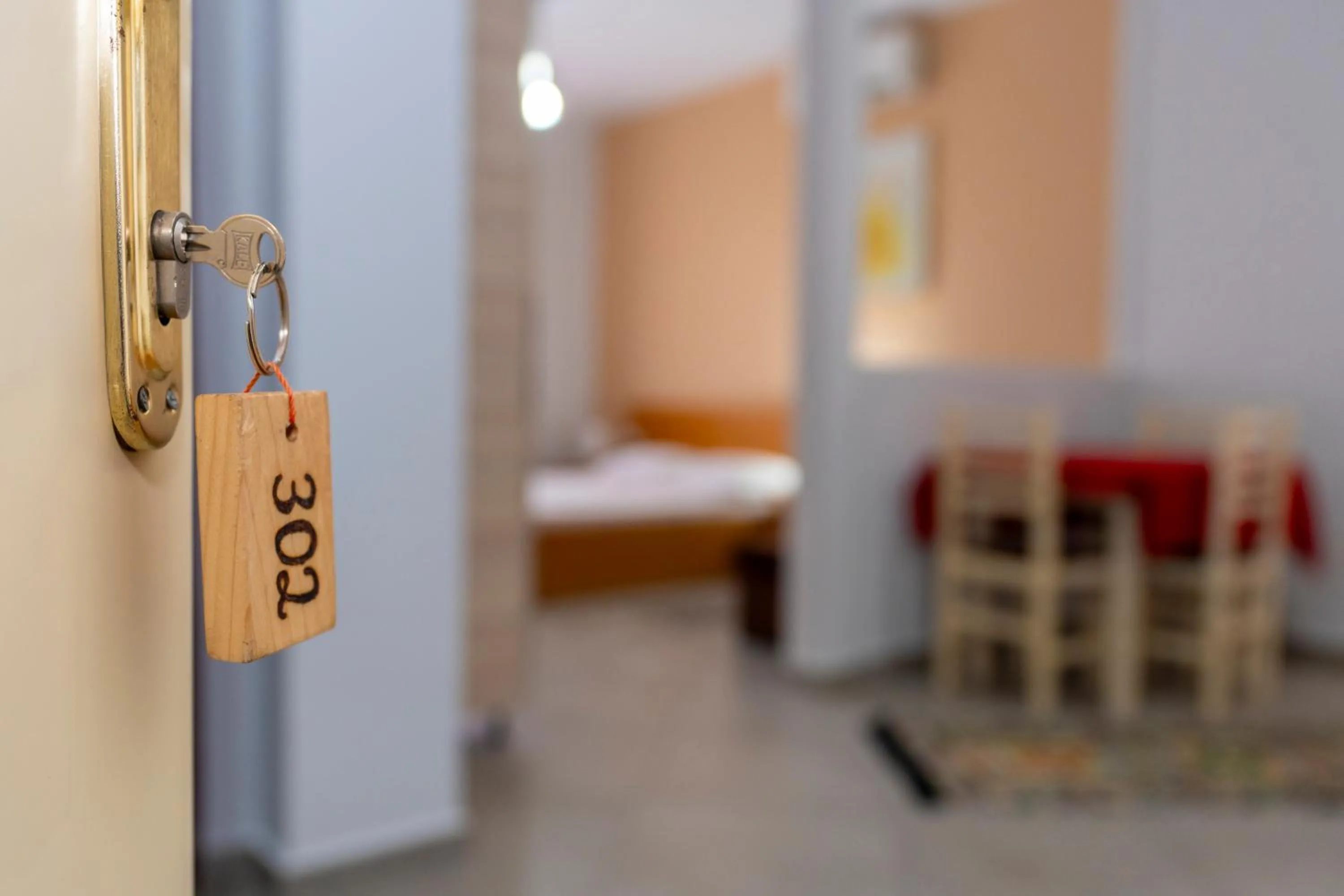 Bed in Hotel Shkodra L