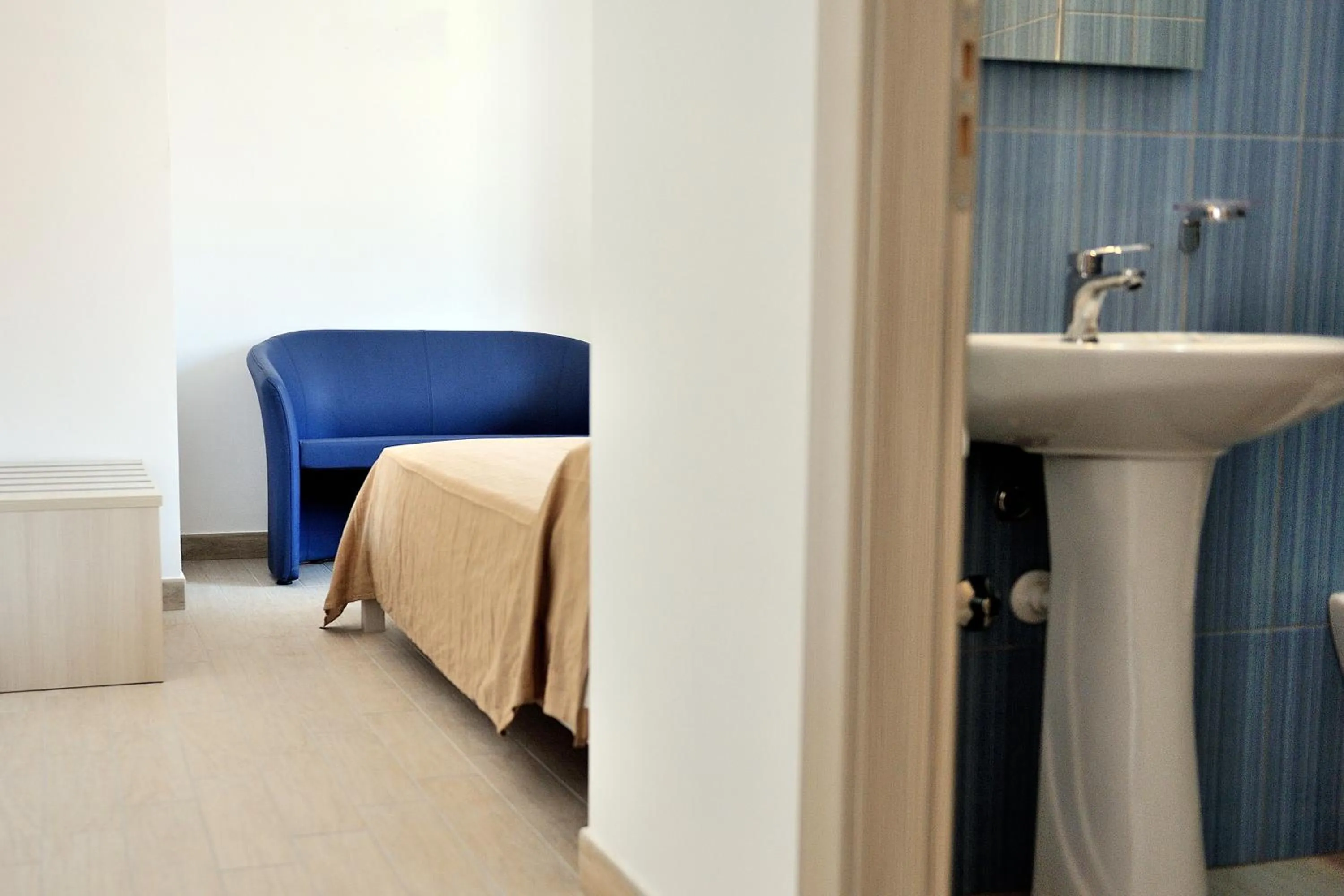 Bathroom, Bed in B&B Baglio Santa Croce