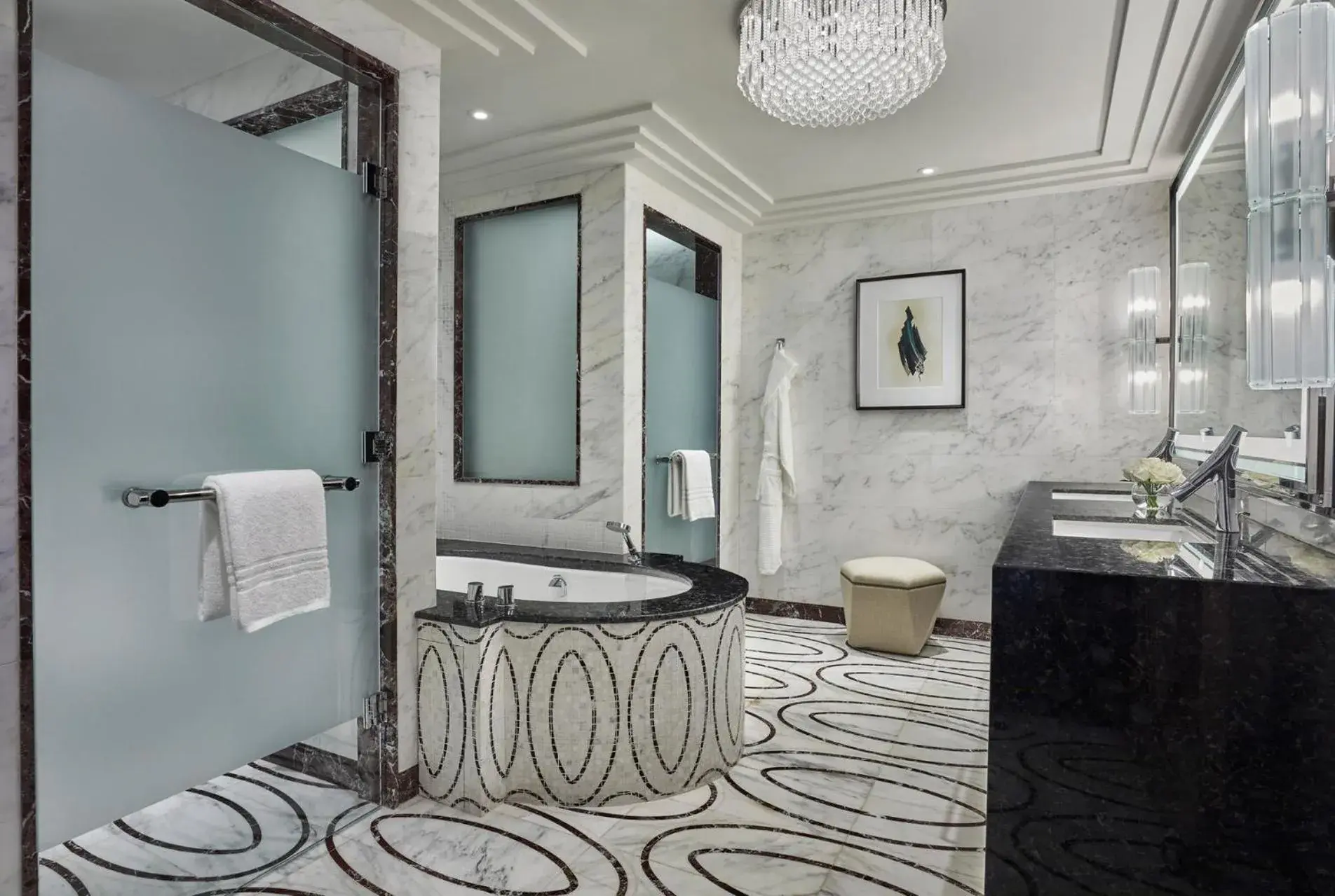 Bathroom in Four Seasons Hotel Abu Dhabi at Al Maryah Island Bathroom in Four Seasons Hotel Abu Dhabi at Al Maryah Island