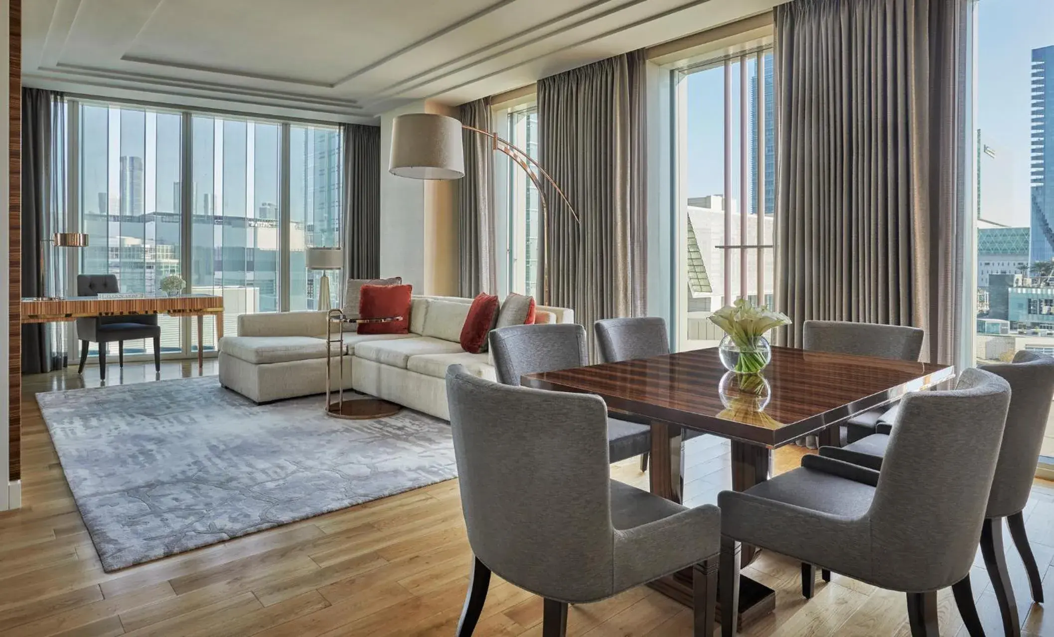 Living room in Four Seasons Hotel Abu Dhabi at Al Maryah Island Living room in Four Seasons Hotel Abu Dhabi at Al Maryah Island