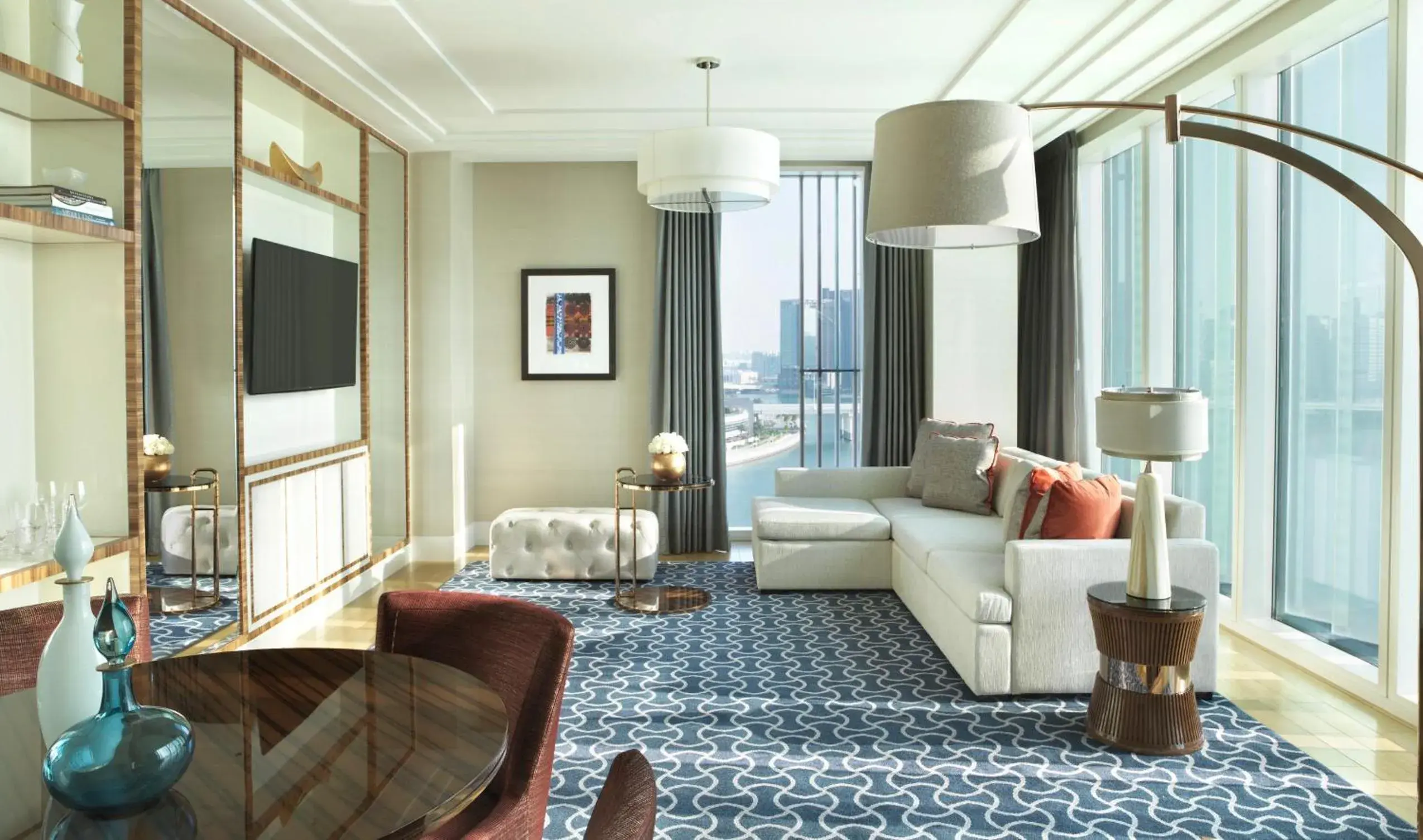 Living room in Four Seasons Hotel Abu Dhabi at Al Maryah Island Living room in Four Seasons Hotel Abu Dhabi at Al Maryah Island