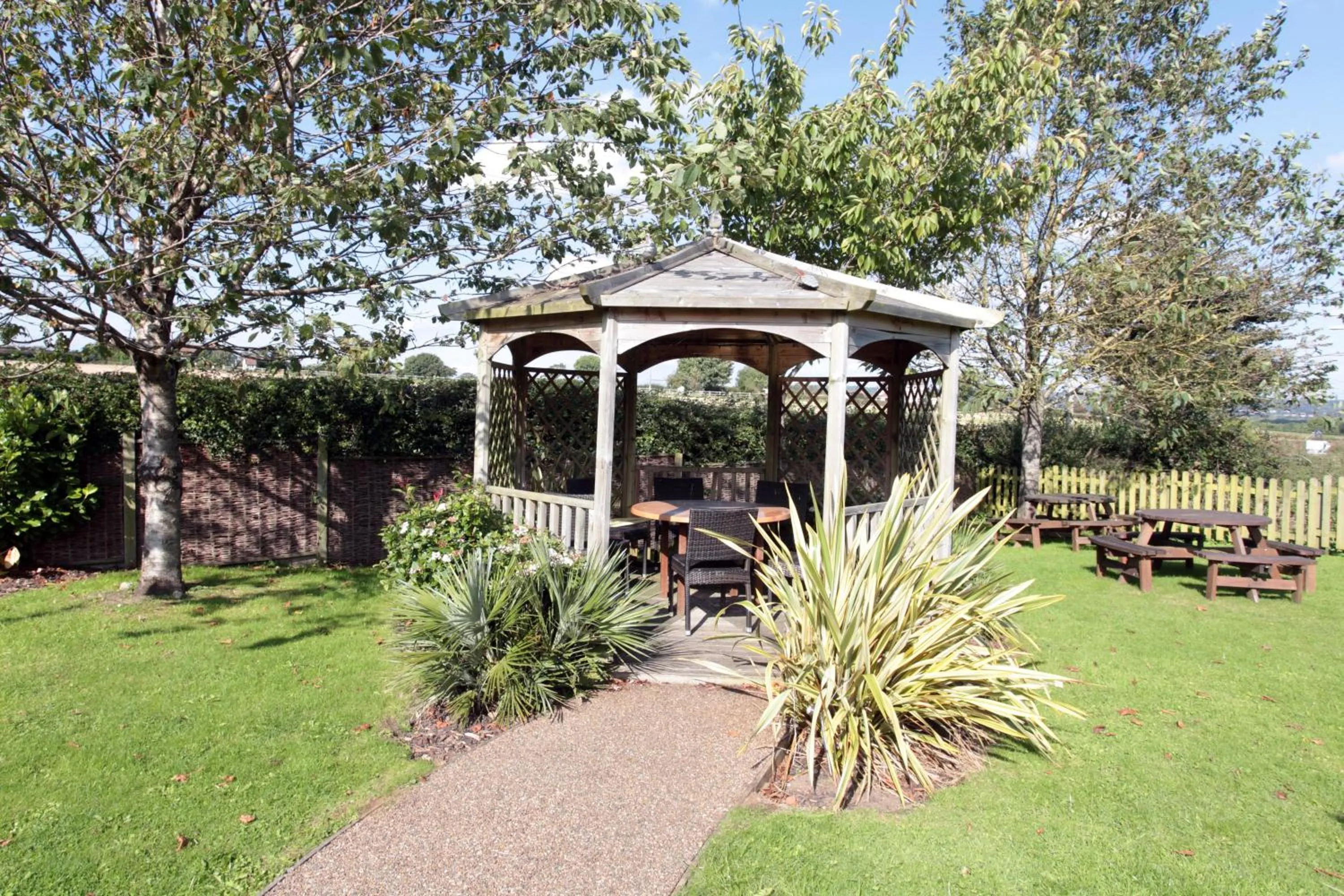 Garden in Fox & Goose, Barrow Gurney by Marston's Inns
