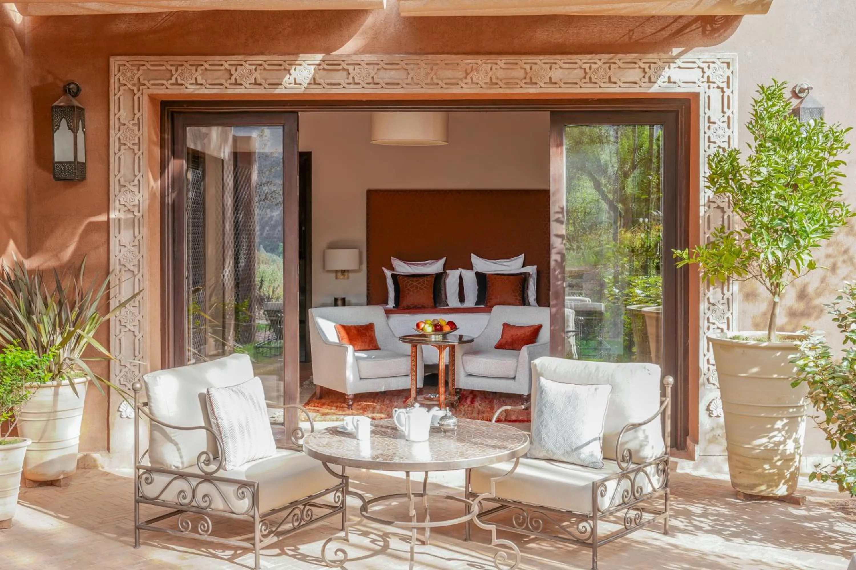 Patio in Kasbah Tamadot - Sir Richard Branson's Moroccan Retreat
