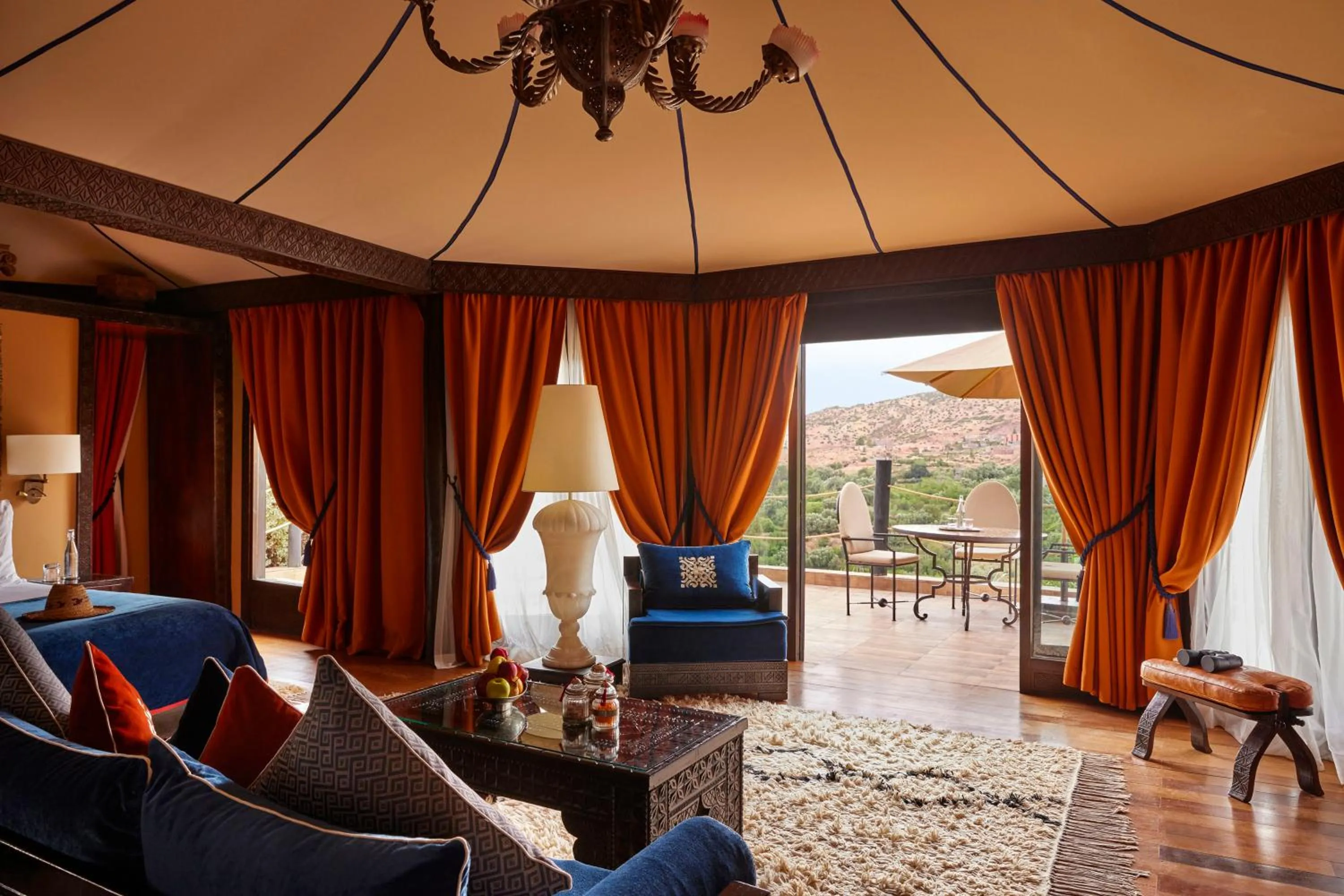 Patio in Kasbah Tamadot - Sir Richard Branson's Moroccan Retreat