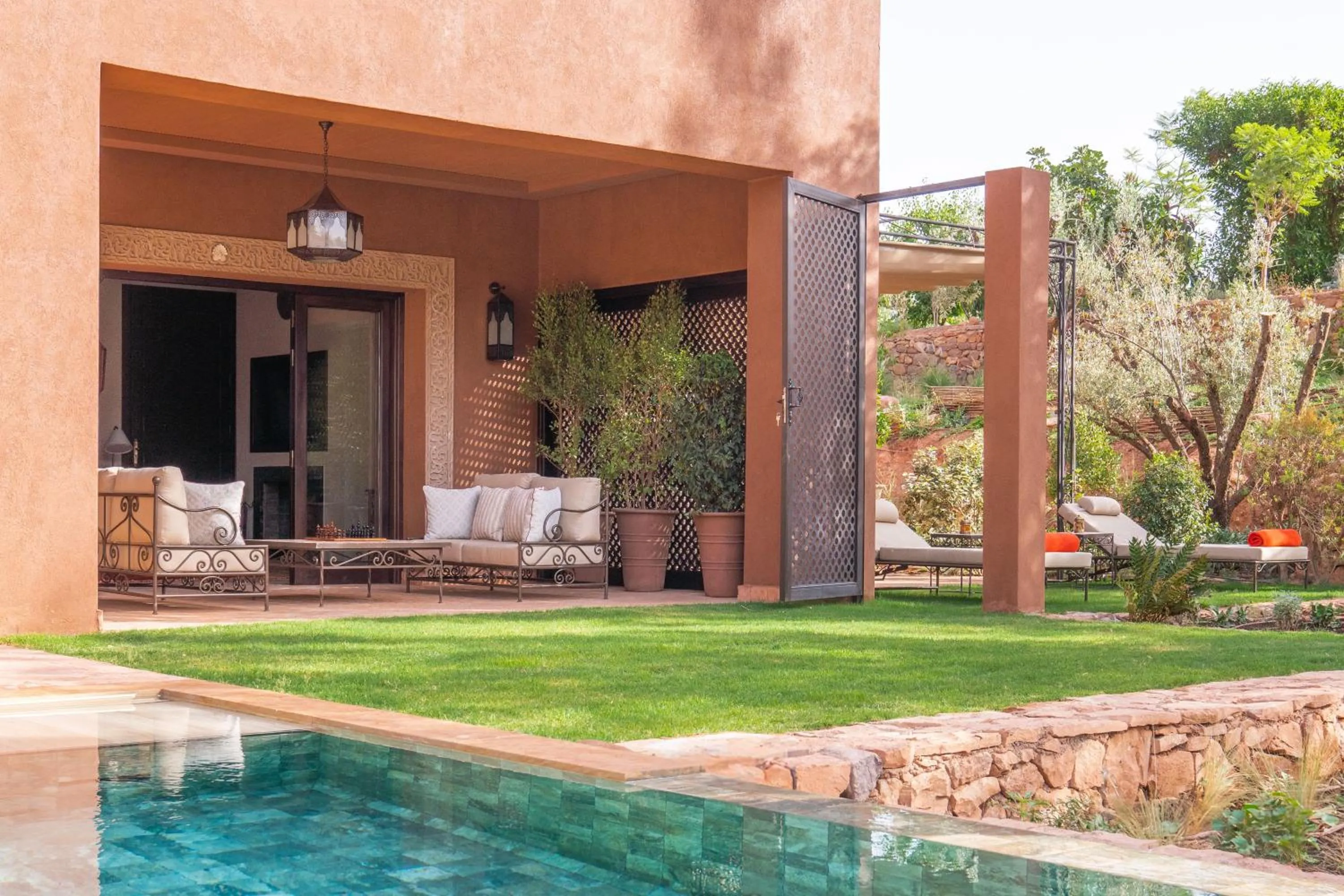 Patio in Kasbah Tamadot - Sir Richard Branson's Moroccan Retreat