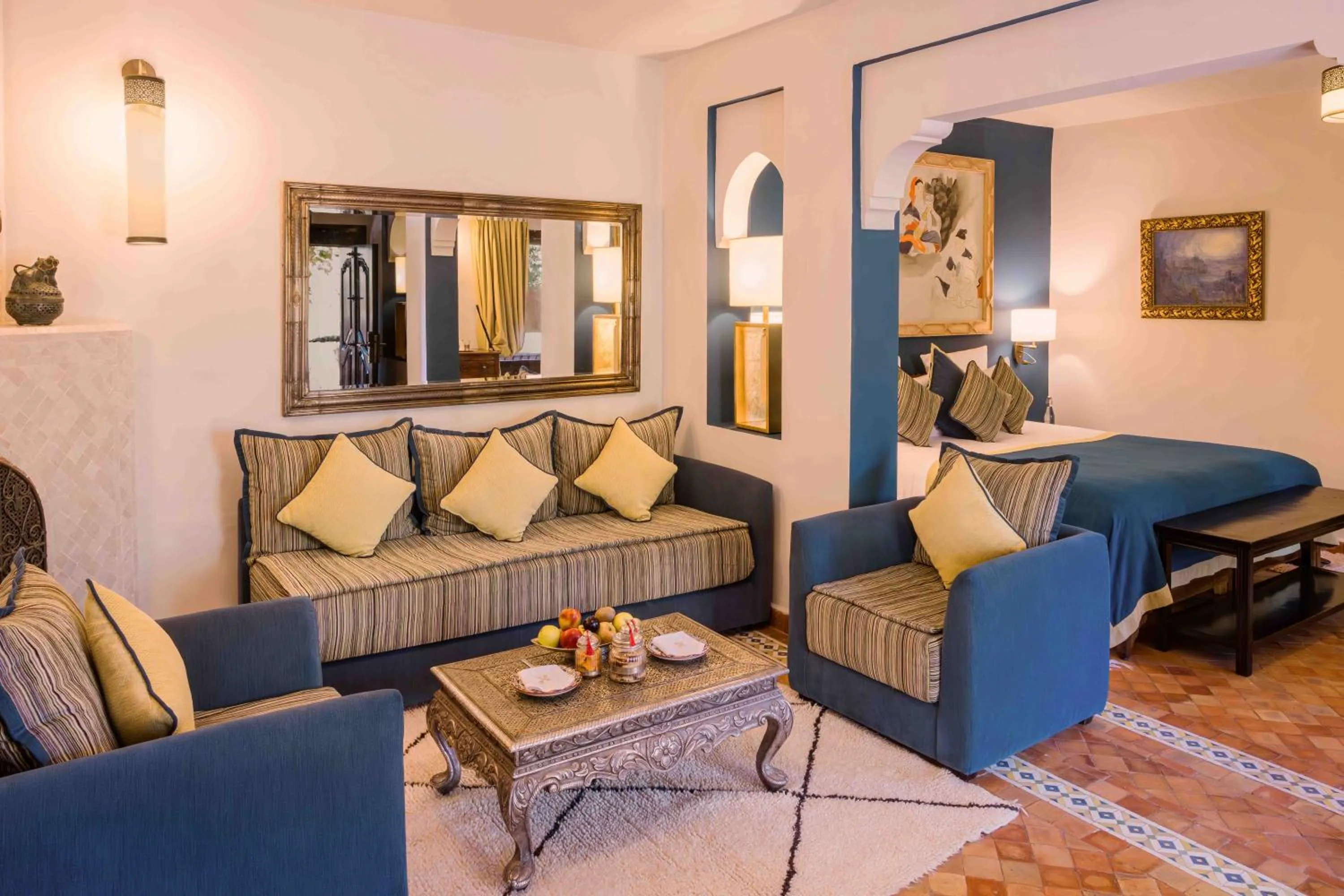 Living room in Kasbah Tamadot - Sir Richard Branson's Moroccan Retreat