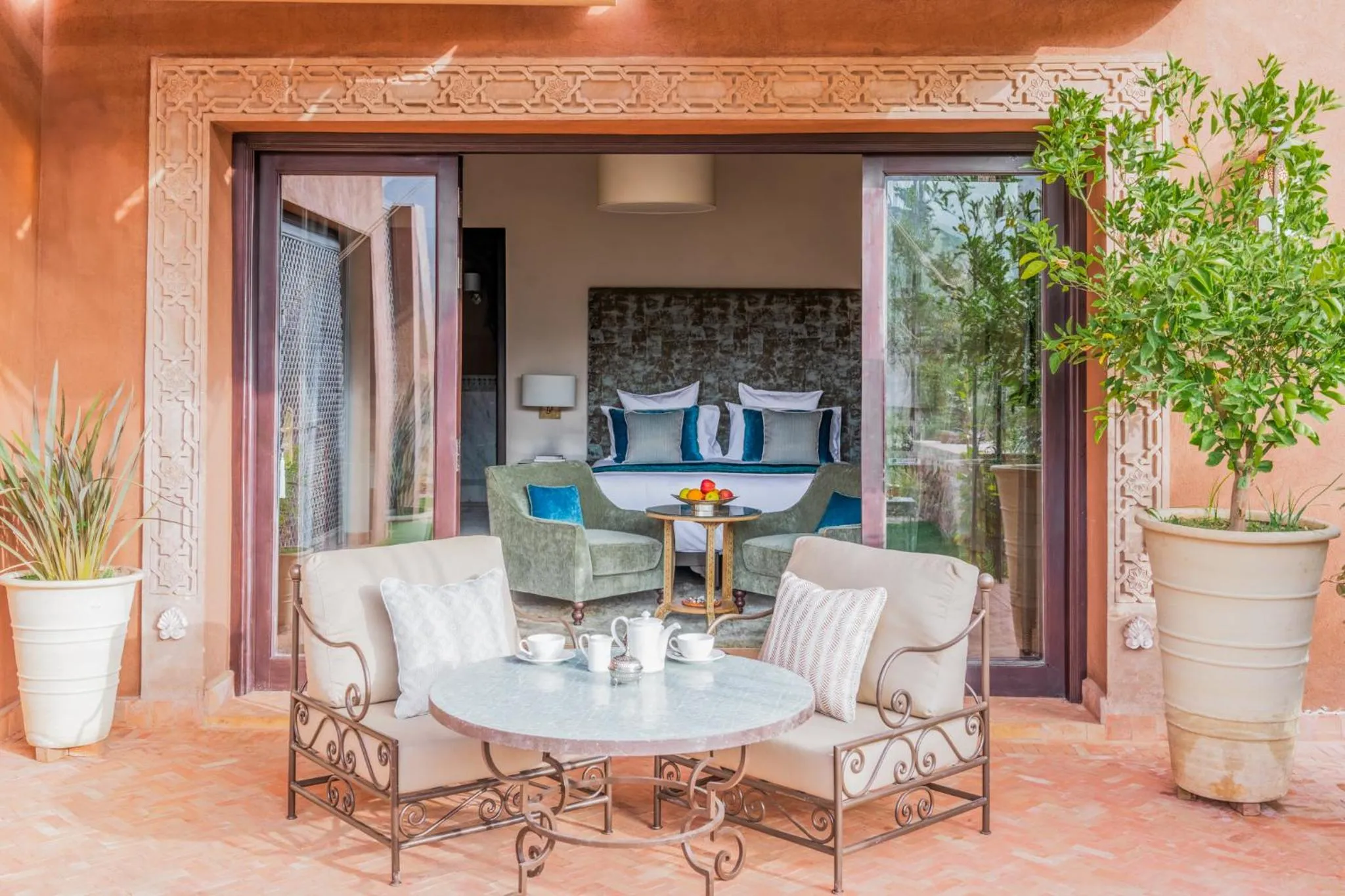 Patio in Kasbah Tamadot - Sir Richard Branson's Moroccan Retreat