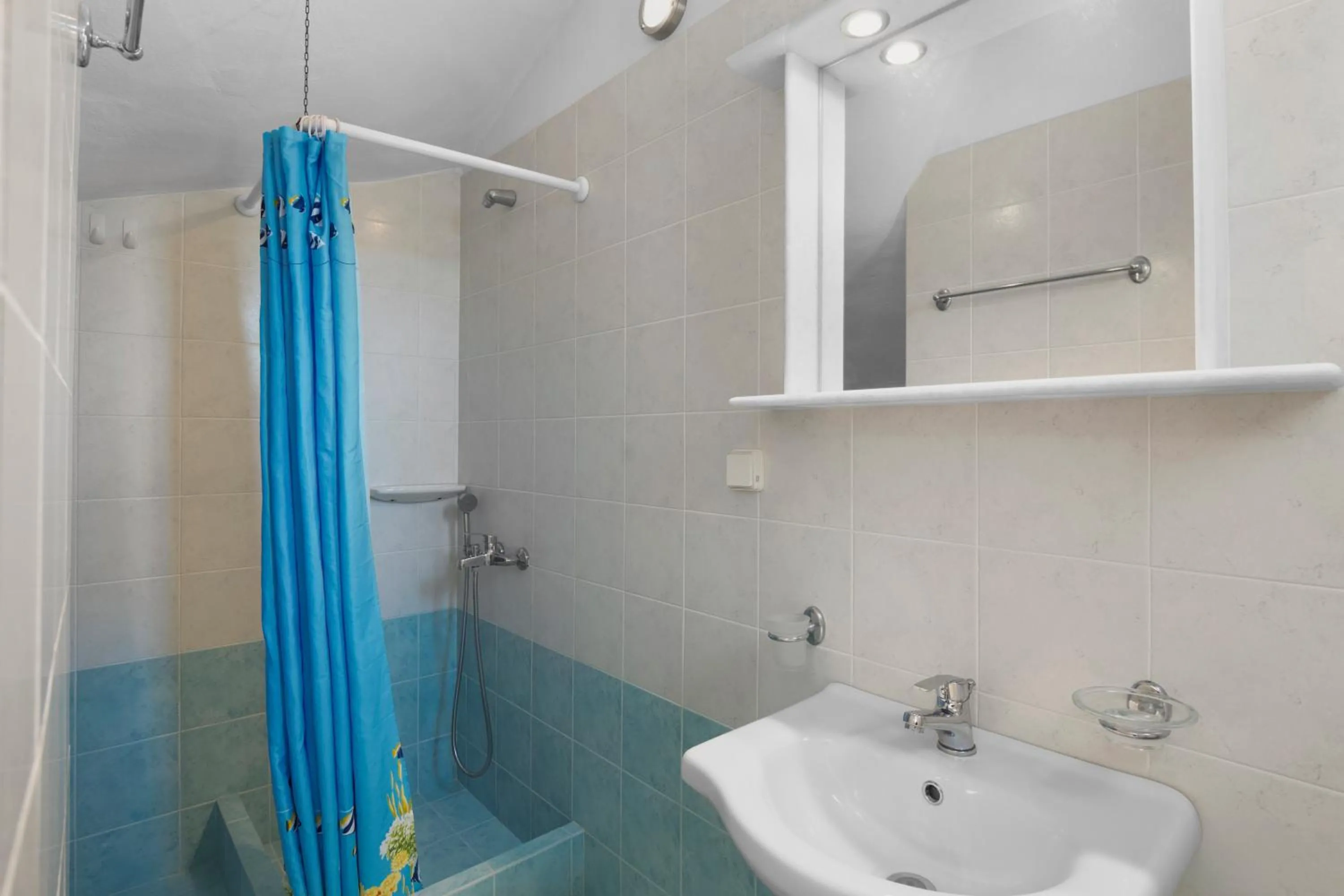 Shower in Anthoula's Sea View Apartment
