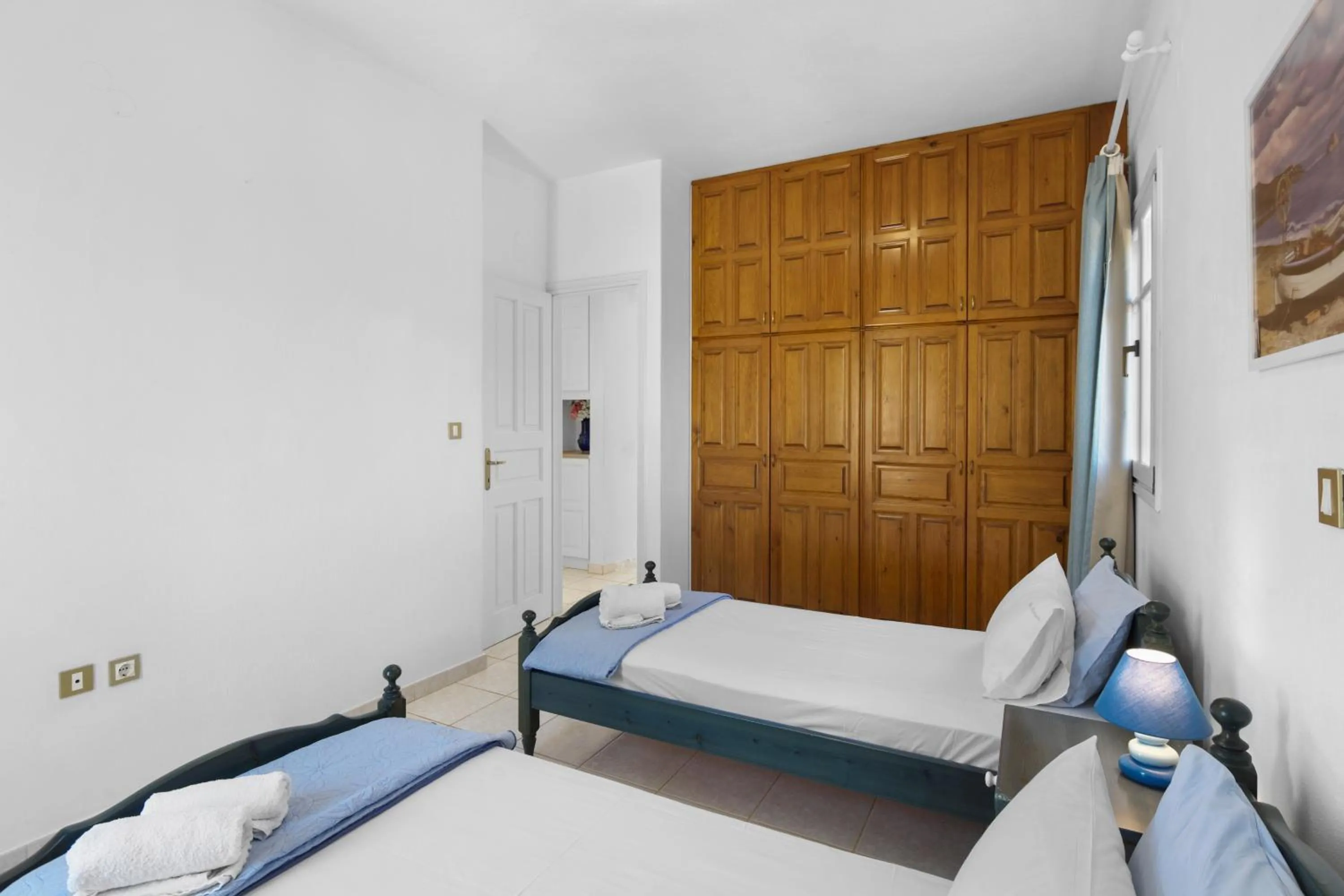 Bedroom, Bed in Anthoula's Sea View Apartment