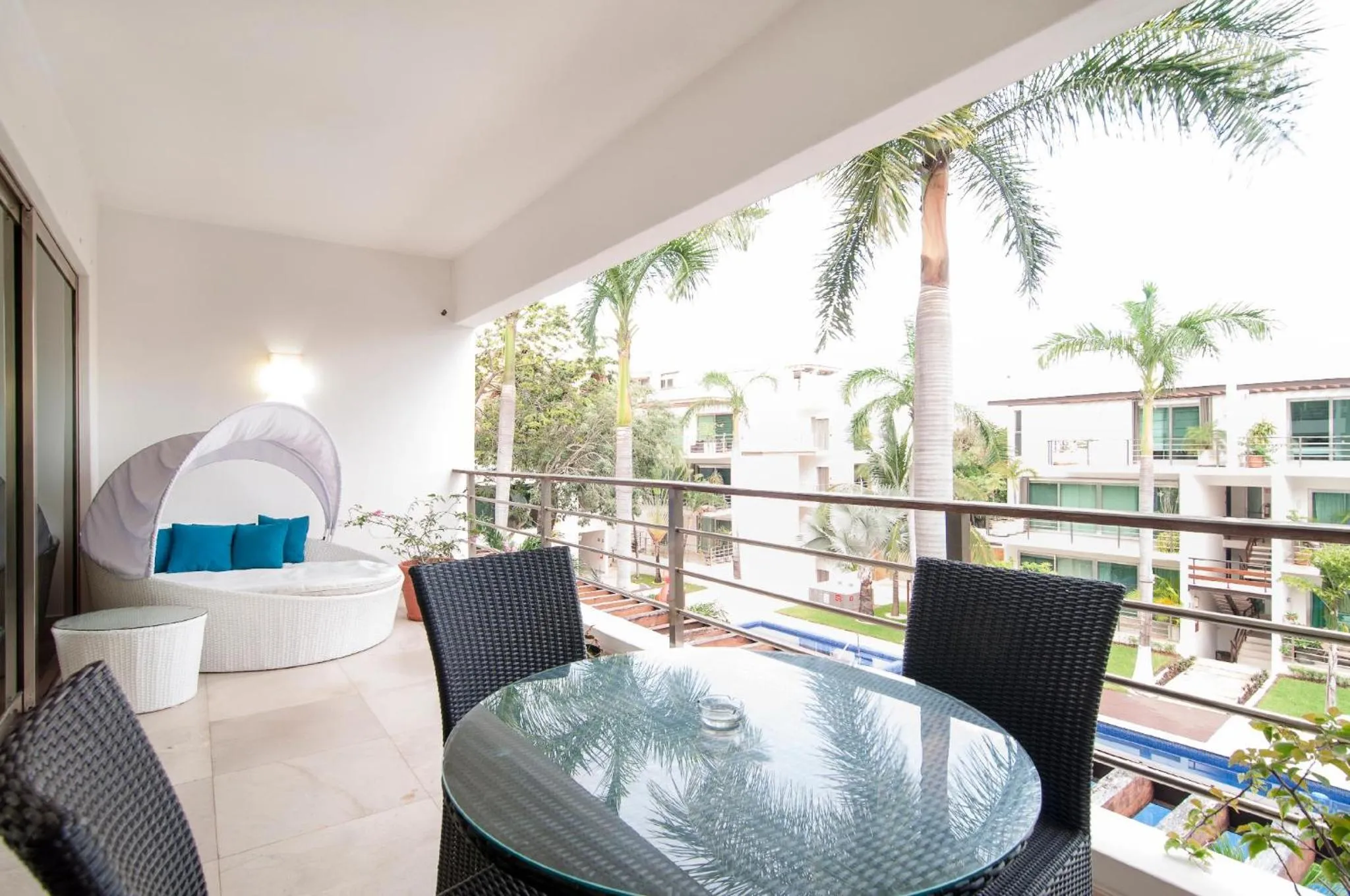 Balcony/Terrace in Luxurious & Central Condo In Playa Steps From The Beach