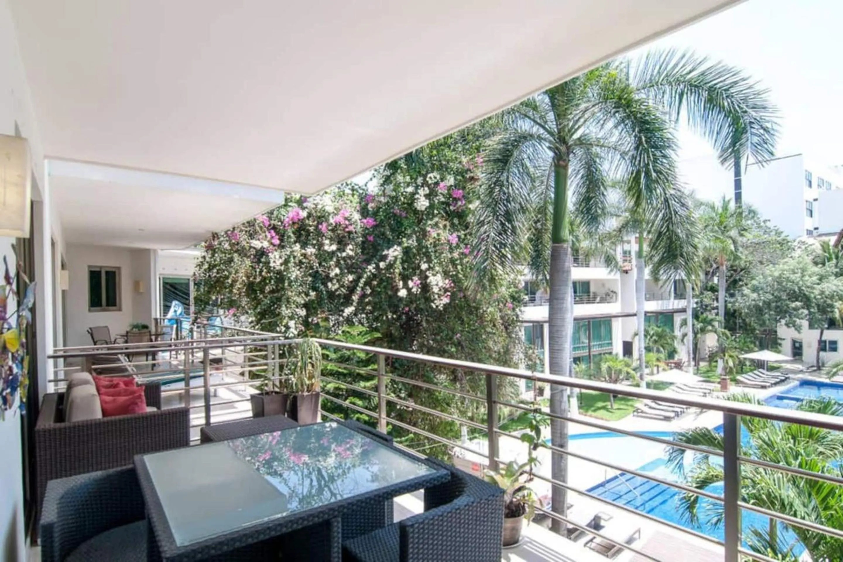 Balcony/Terrace in Luxurious & Central Condo In Playa Steps From The Beach