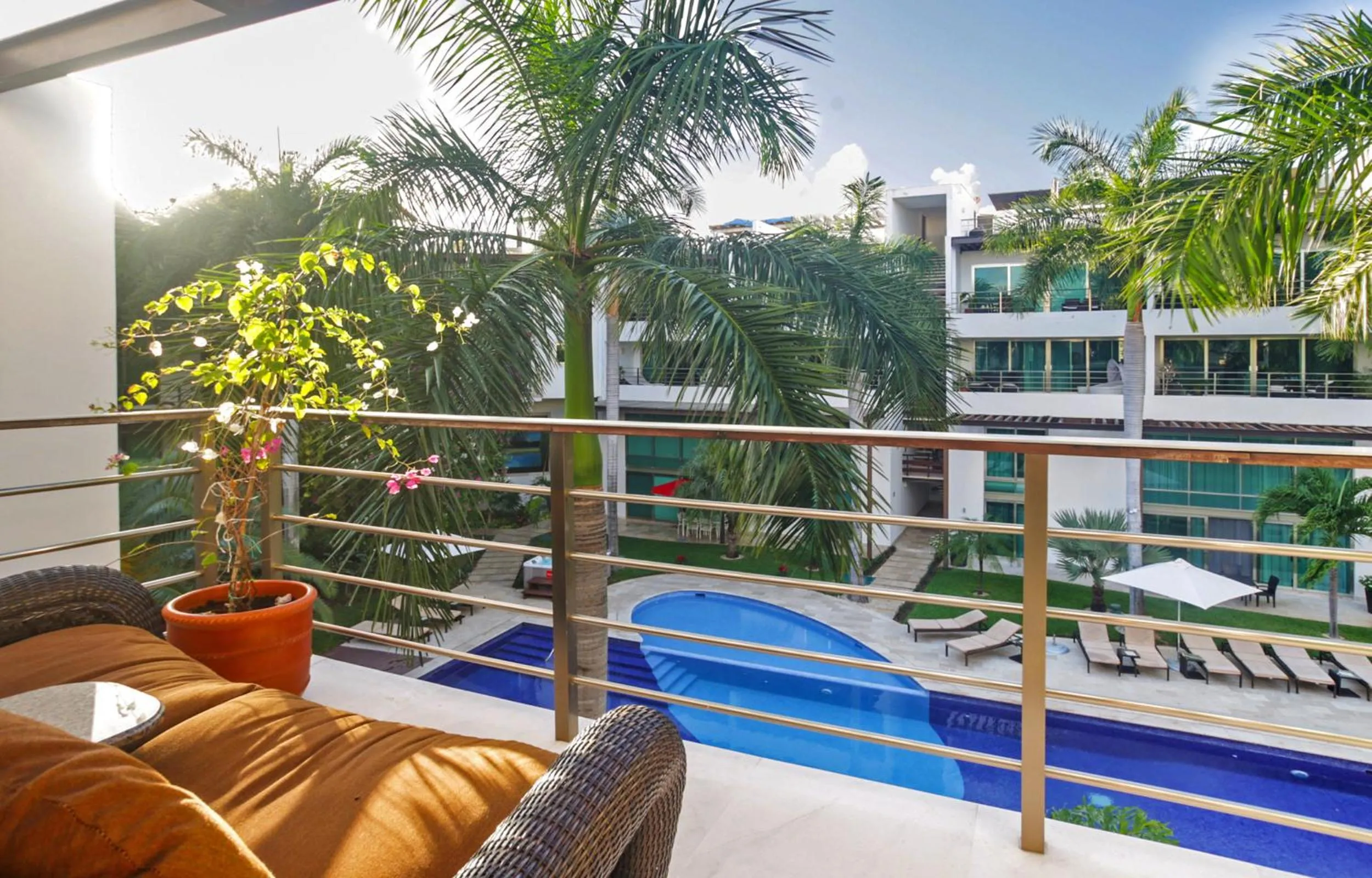 Balcony/Terrace in Luxurious & Central Condo In Playa Steps From The Beach