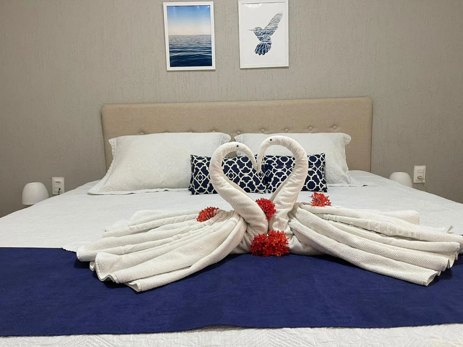 Bed in Grande Lago Hotel Gastronomia Bar