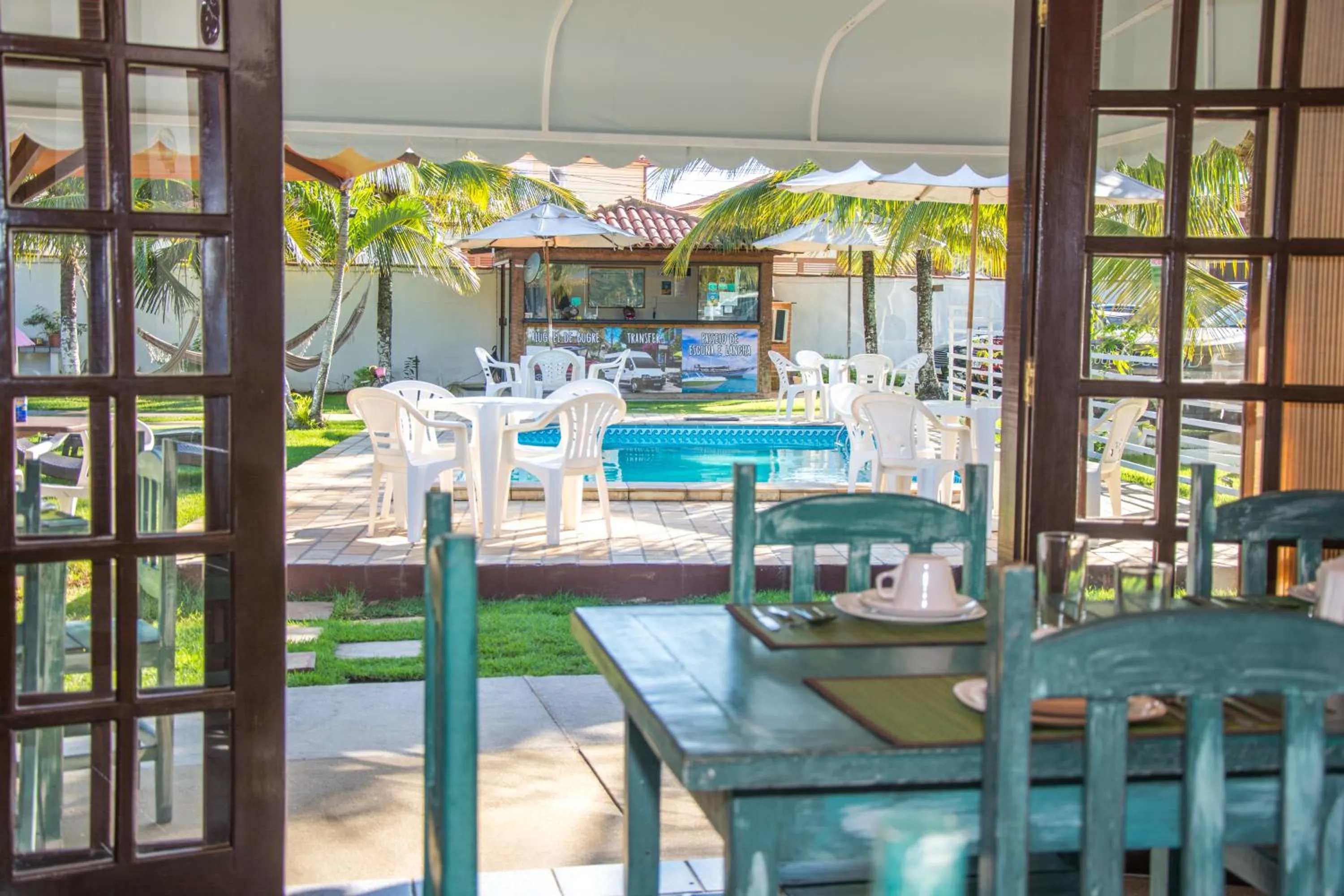 Pool view in Pousada Casuarina Geribá