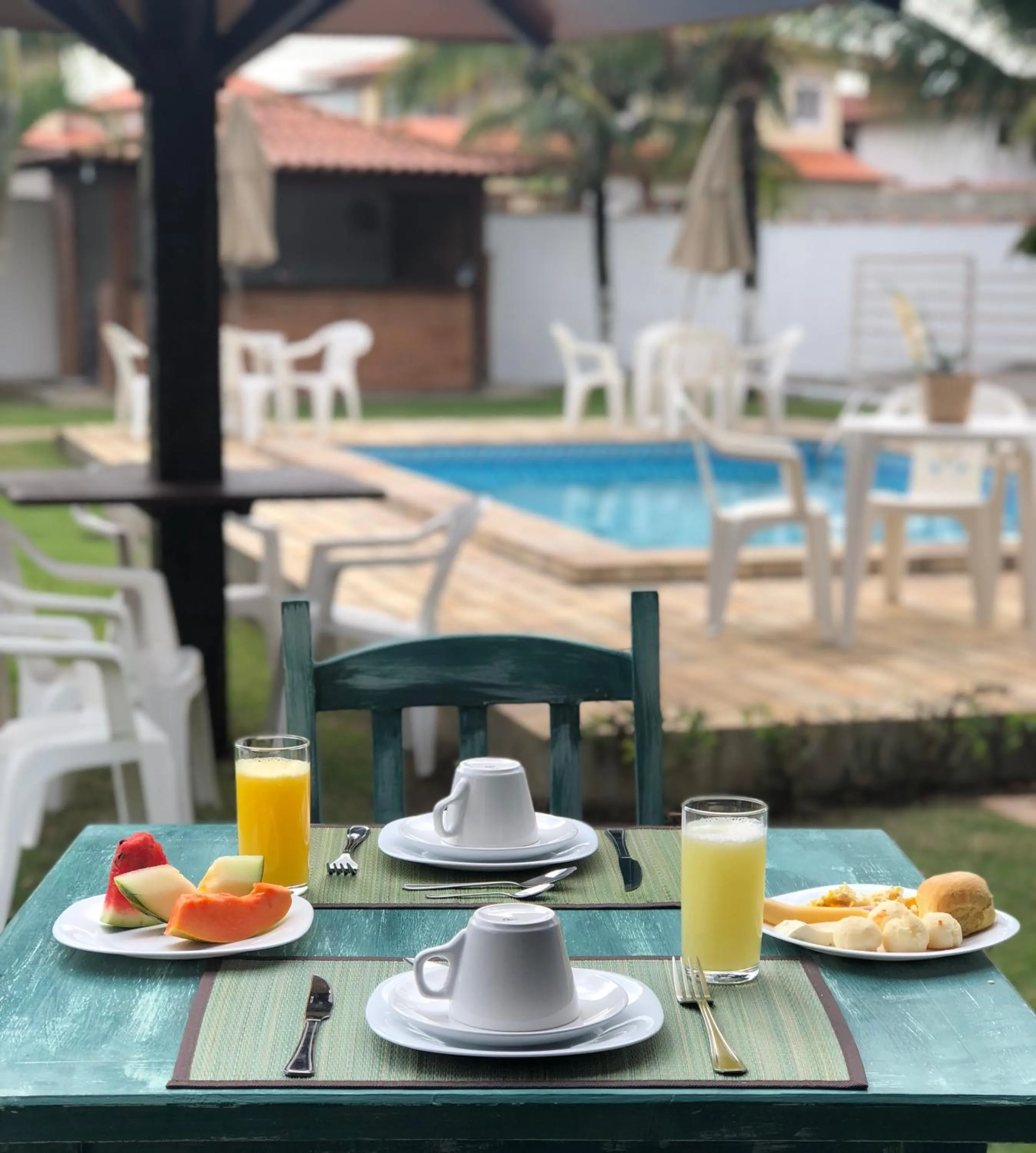 Buffet breakfast in Pousada Casuarina Geribá