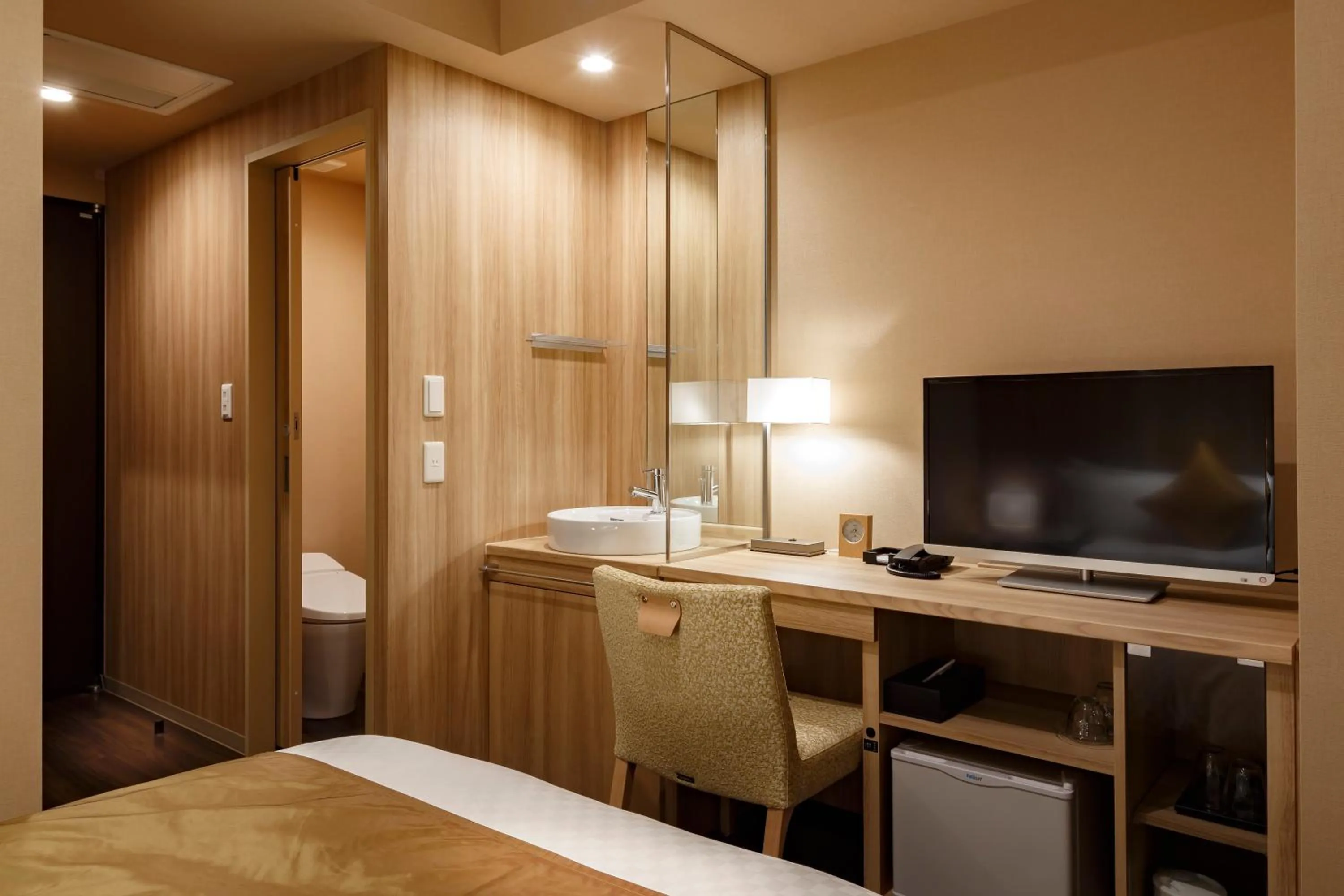 Decorative detail, Bed in Hotel Vista Sendai