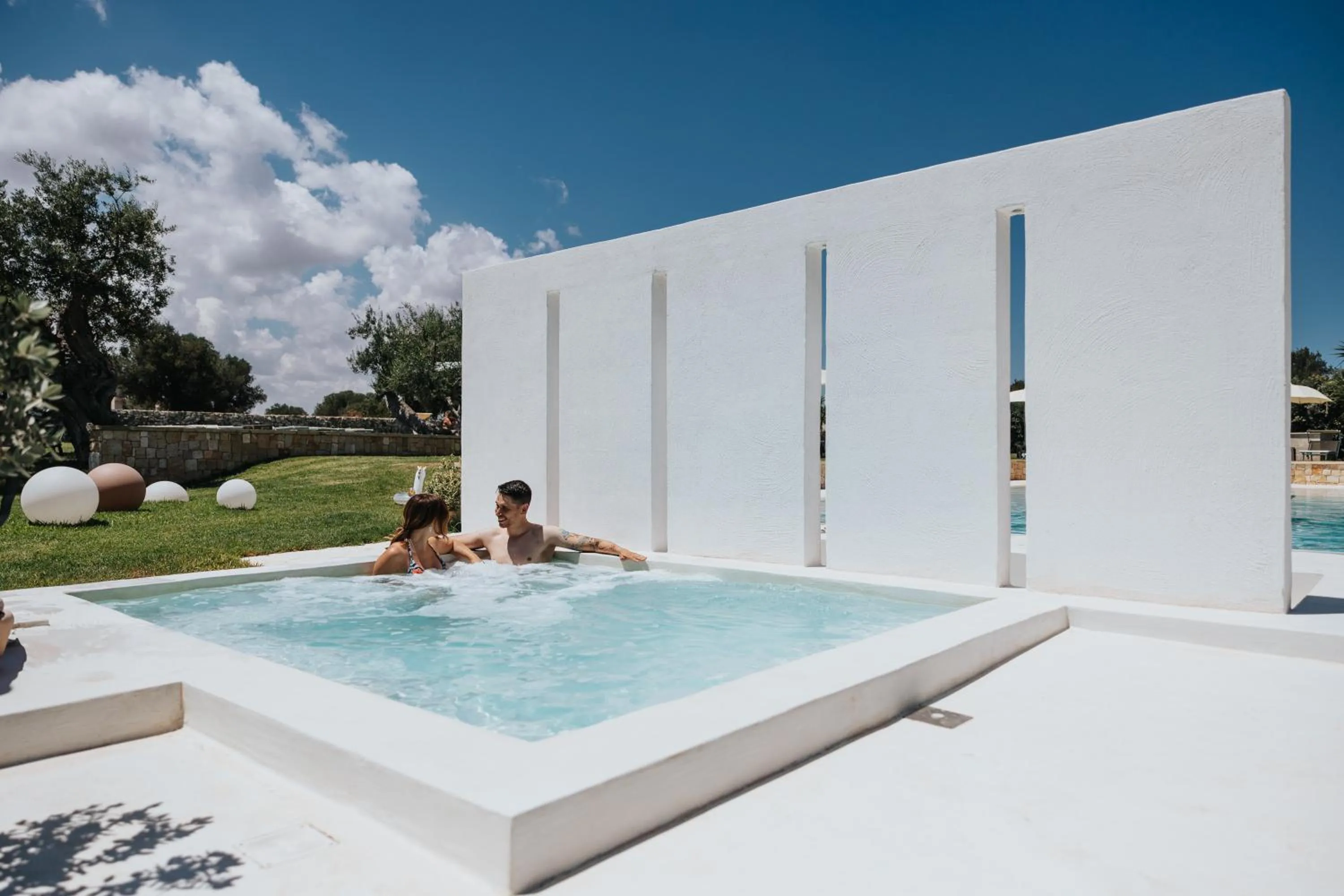 Hot Tub in Masseria Torrepietra