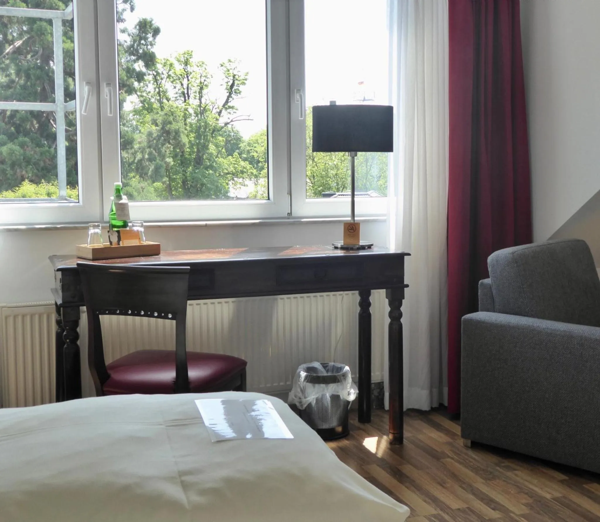 View (from property/room), Bed in Hotel Weinhaus Hoff